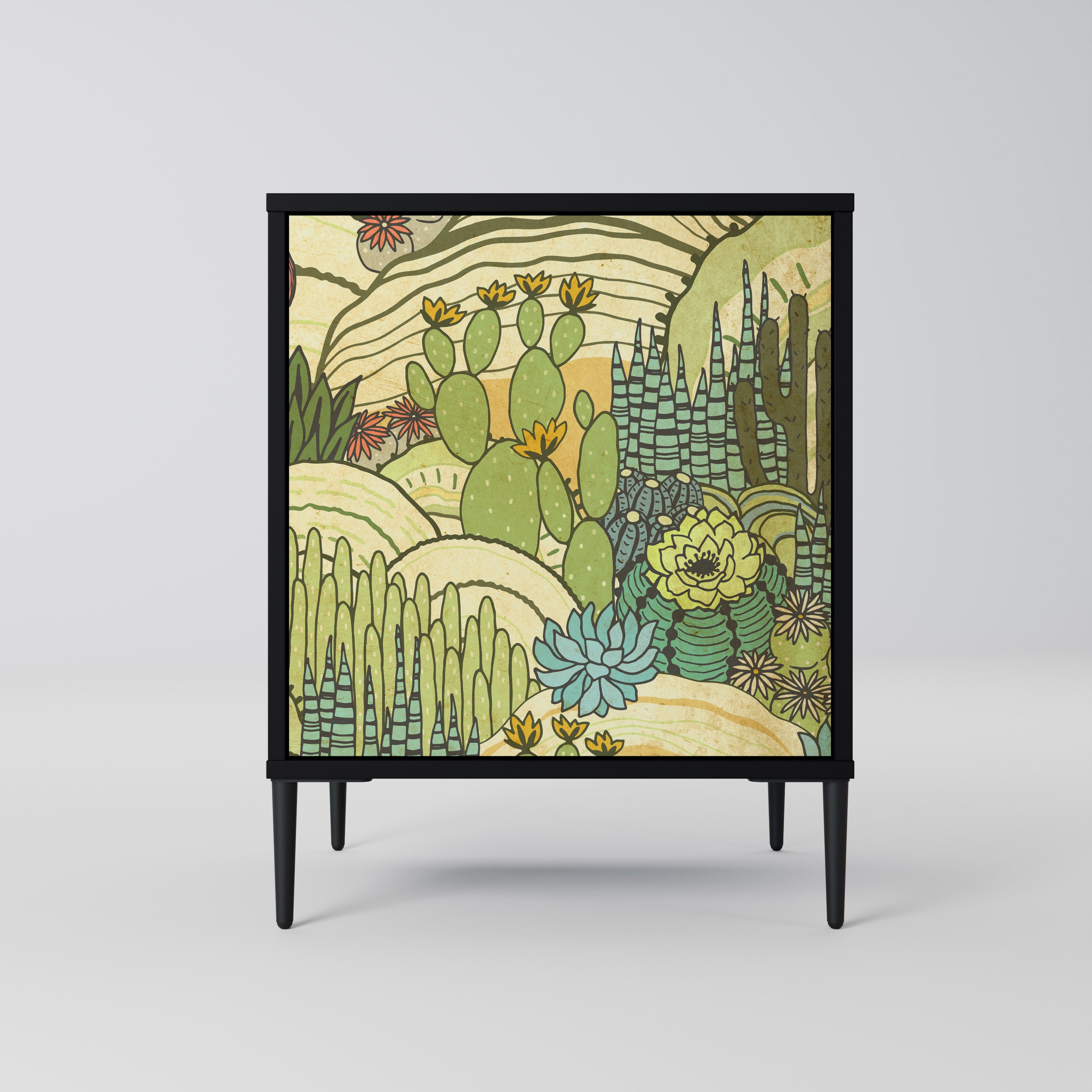 SUCCULENTS KALEIDOSCOPE Komoda 1-drzwiowa korpus Czarny