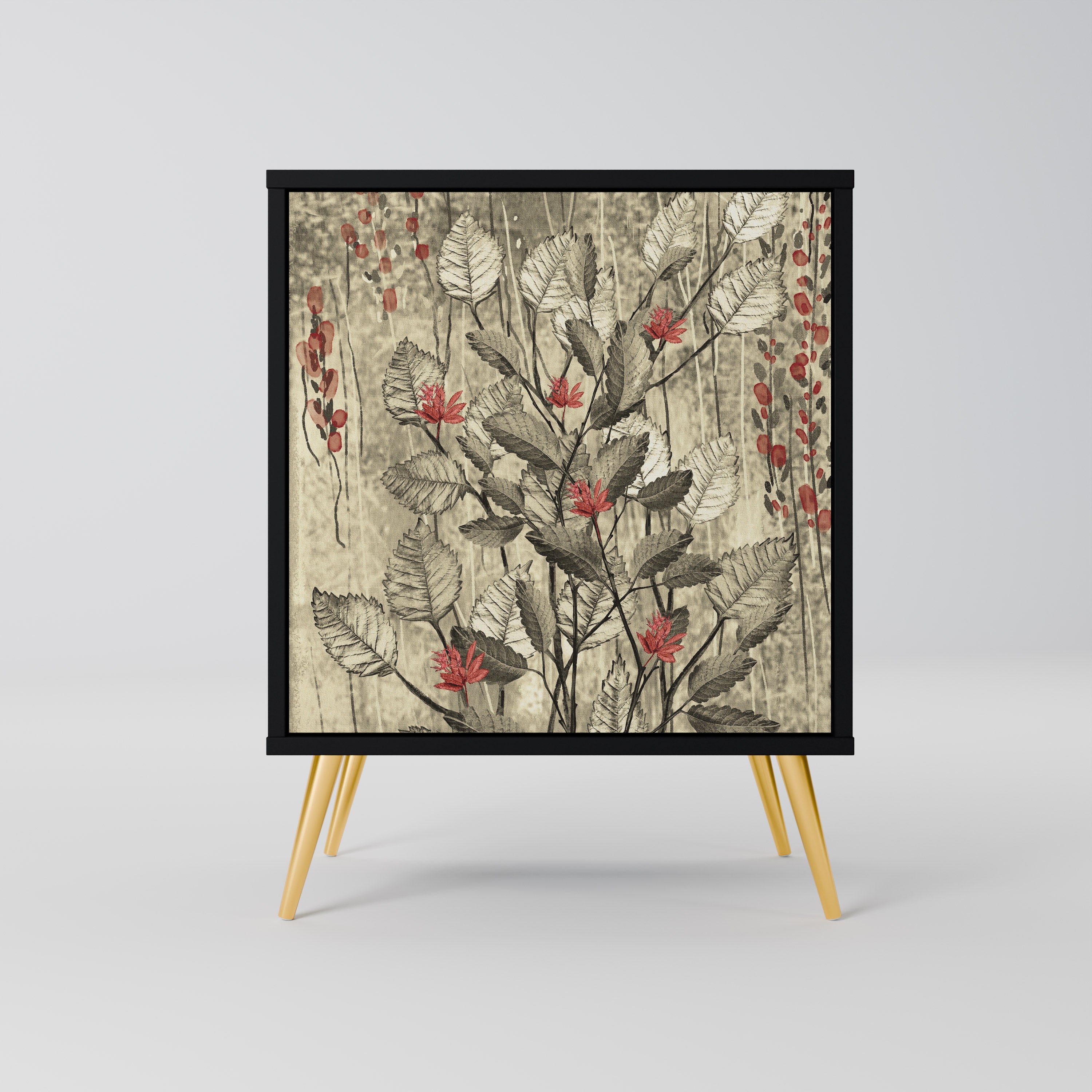 HERBAL GRACE Komoda 1-drzwiowa korpus Czarny