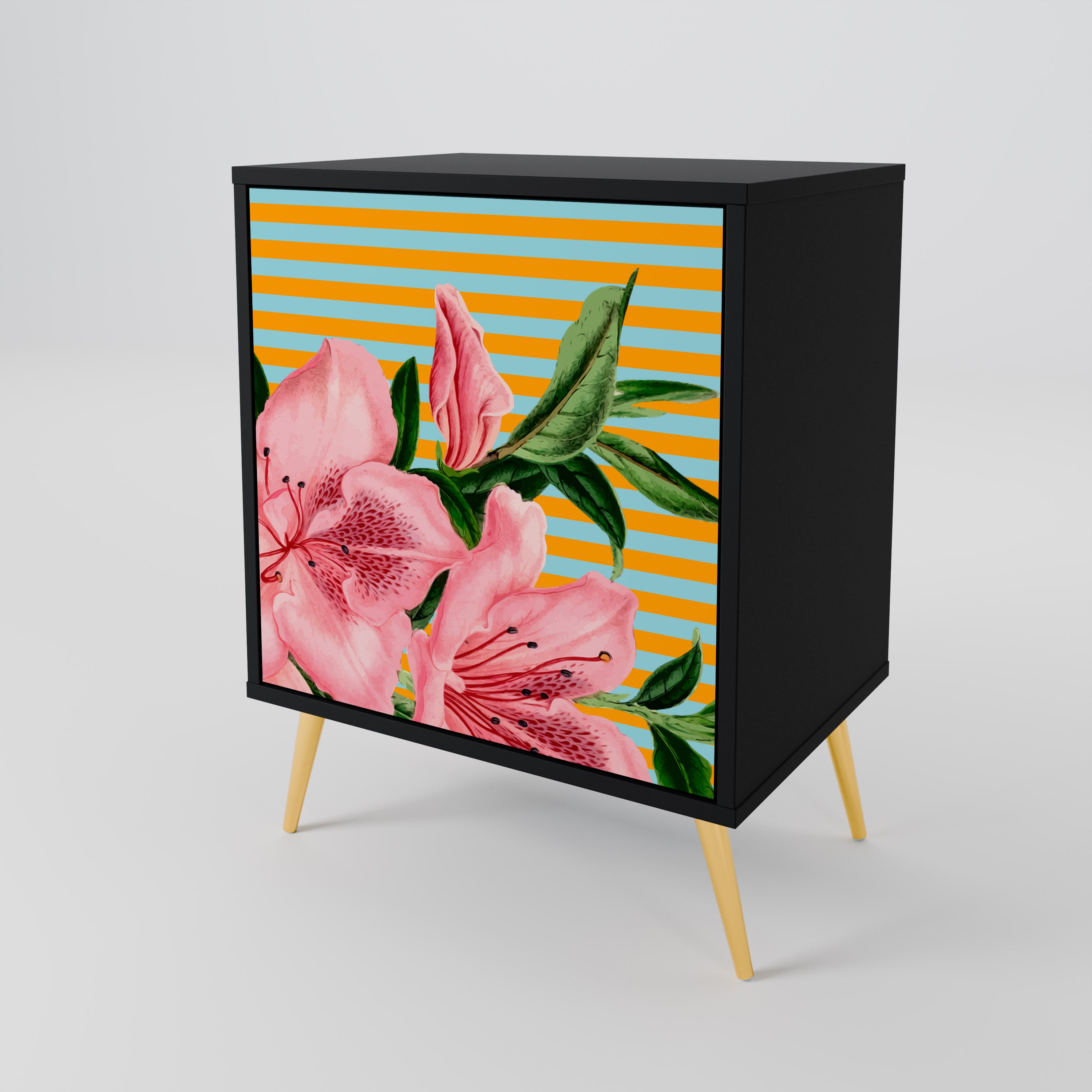 FRAGILE BEAUTY Komoda 1-drzwiowa korpus Czarny