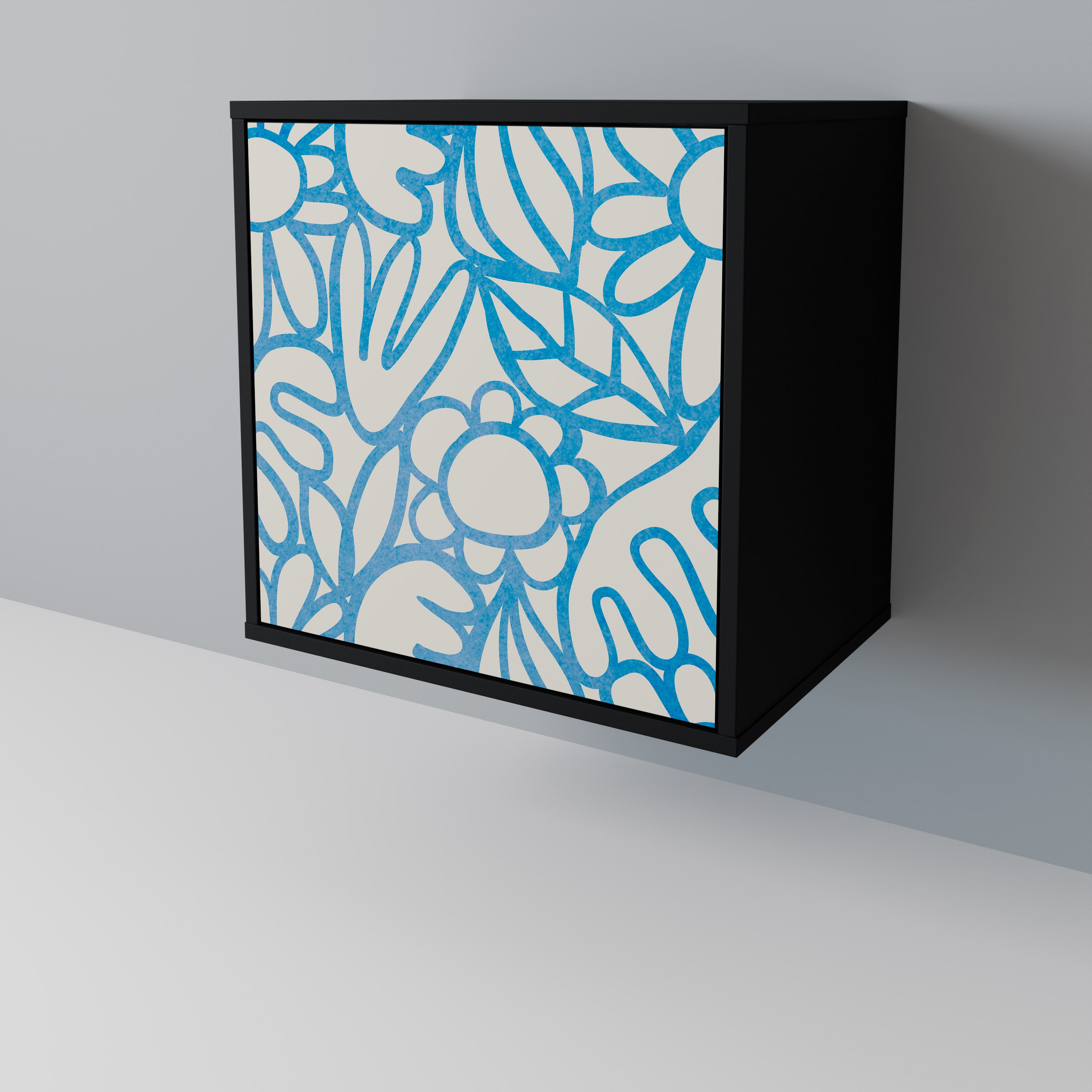 BLOOMY MORNING Komoda 1-drzwiowa korpus Czarny