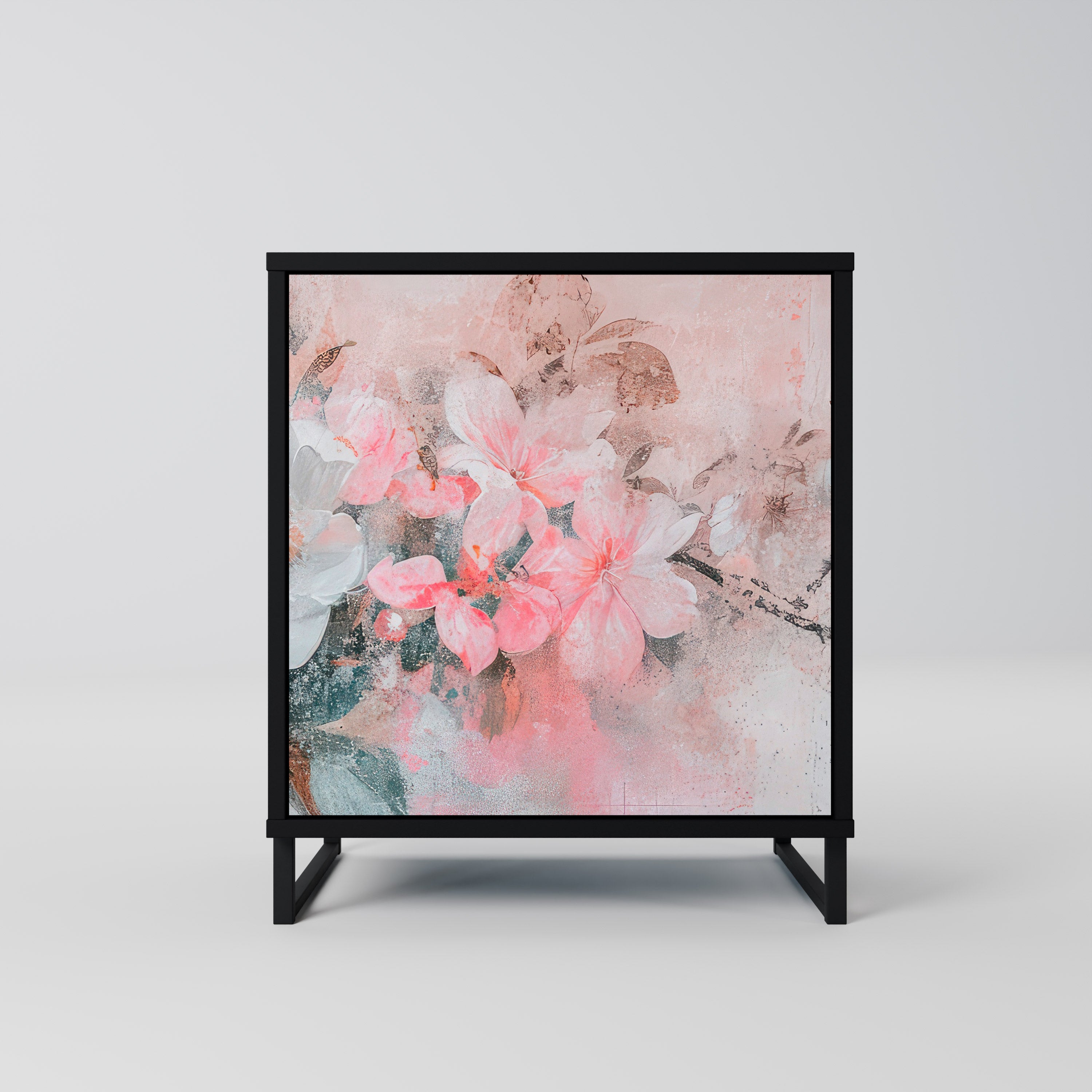 CHERRY BLOSSOM Komoda 1-drzwiowa korpus Czarny