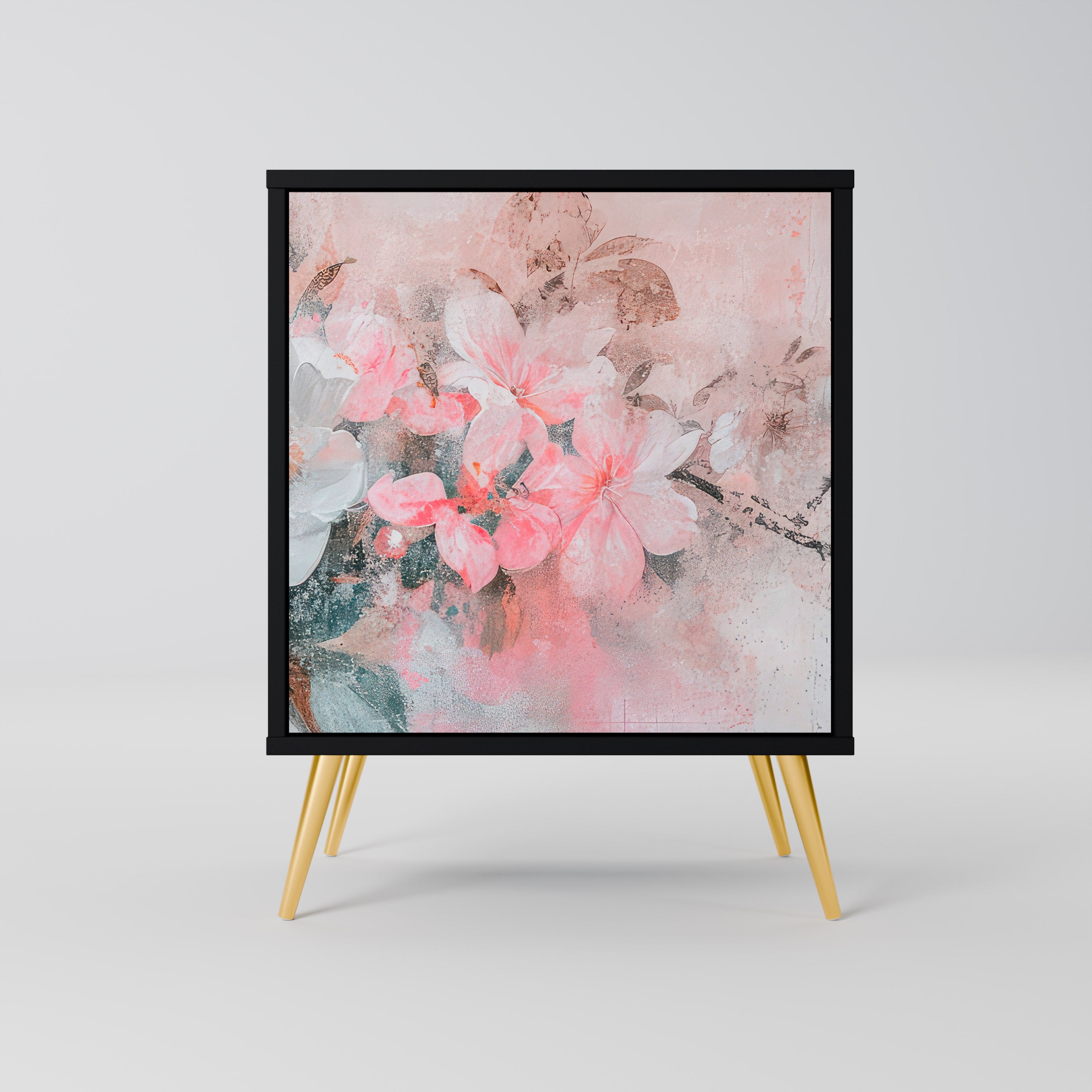 CHERRY BLOSSOM Komoda 1-drzwiowa korpus Czarny