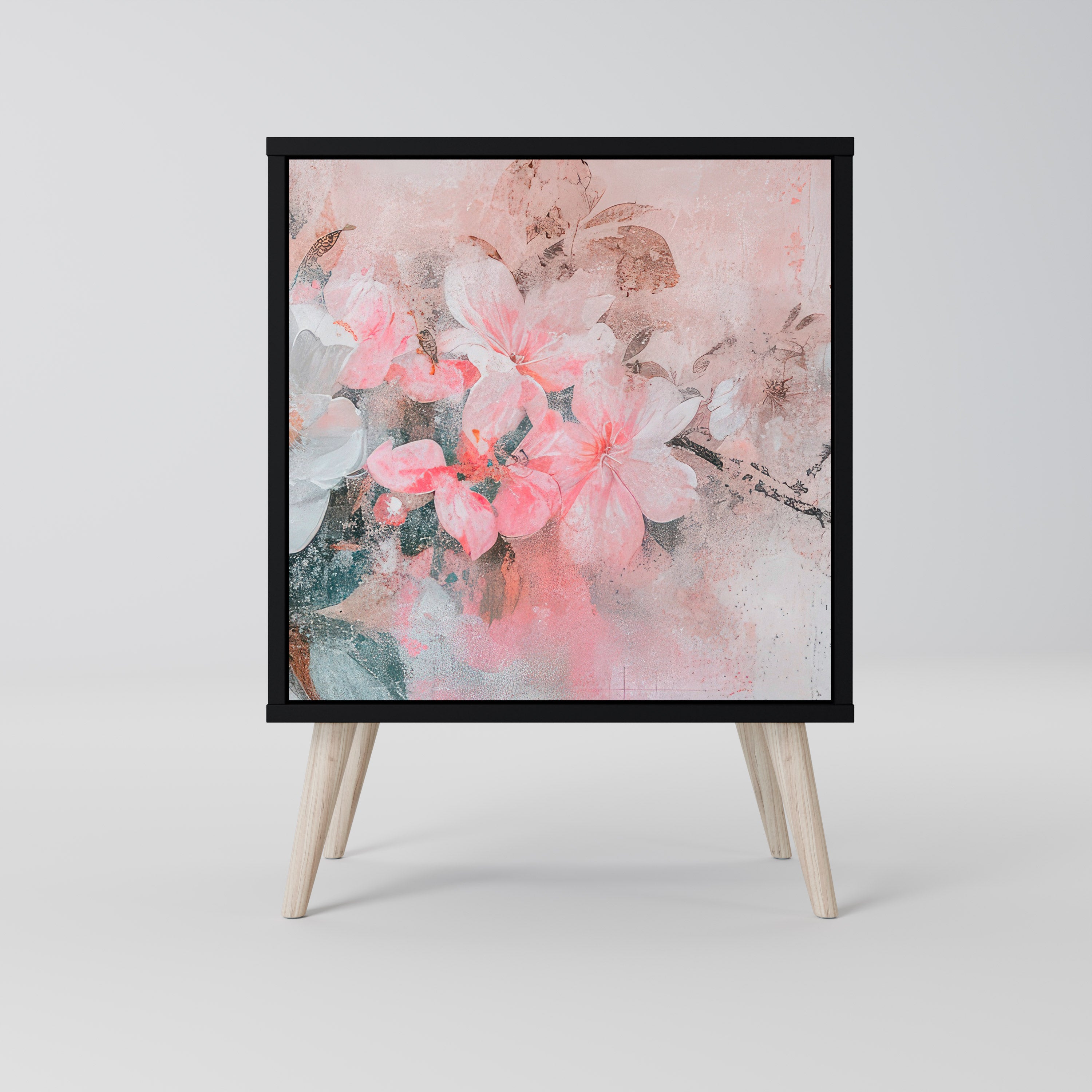 CHERRY BLOSSOM Komoda 1-drzwiowa korpus Czarny