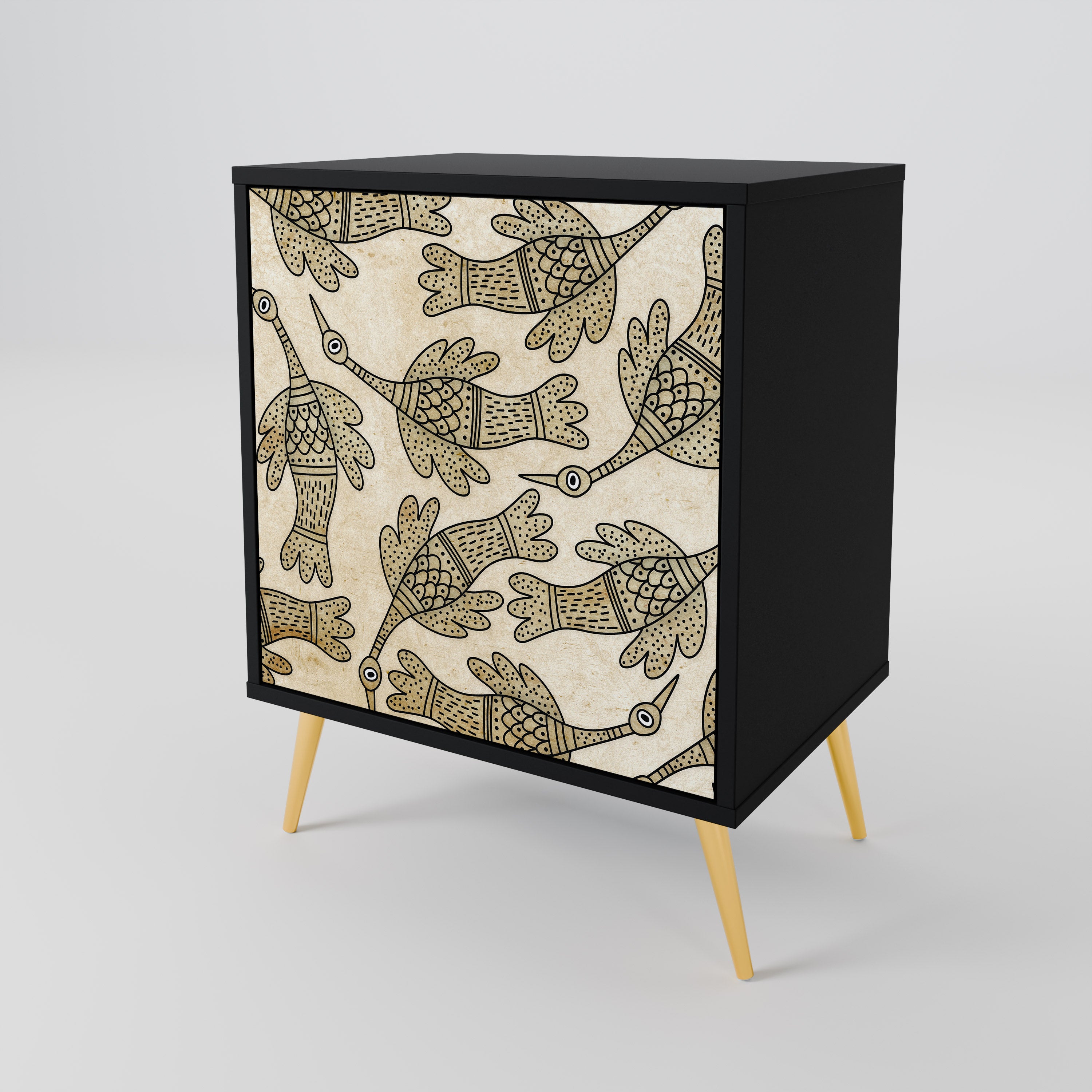 ALMONDINE SONGBIRD Komoda 1-drzwiowa korpus Czarny