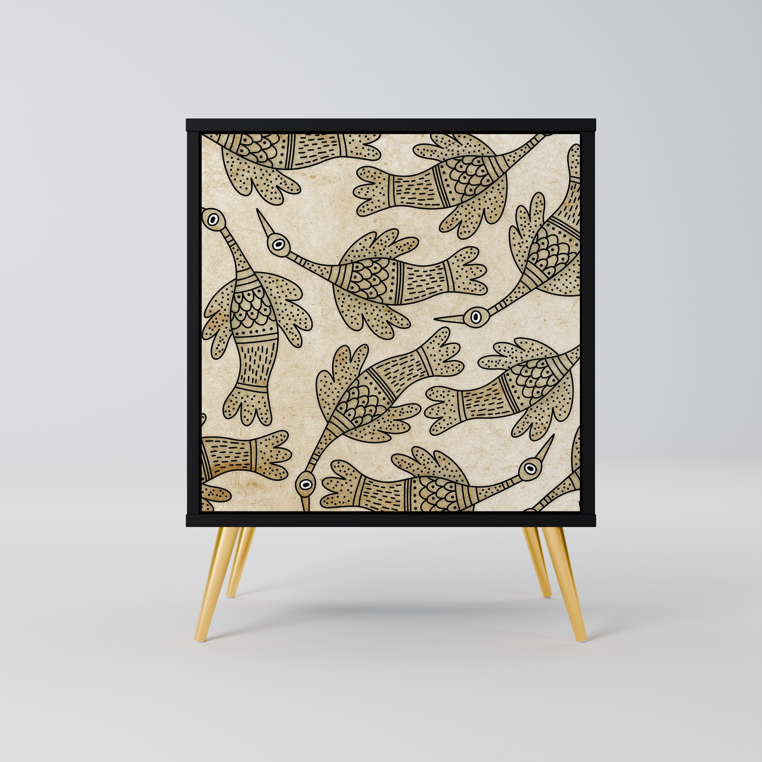 ALMONDINE SONGBIRD Komoda 1-drzwiowa korpus Czarny