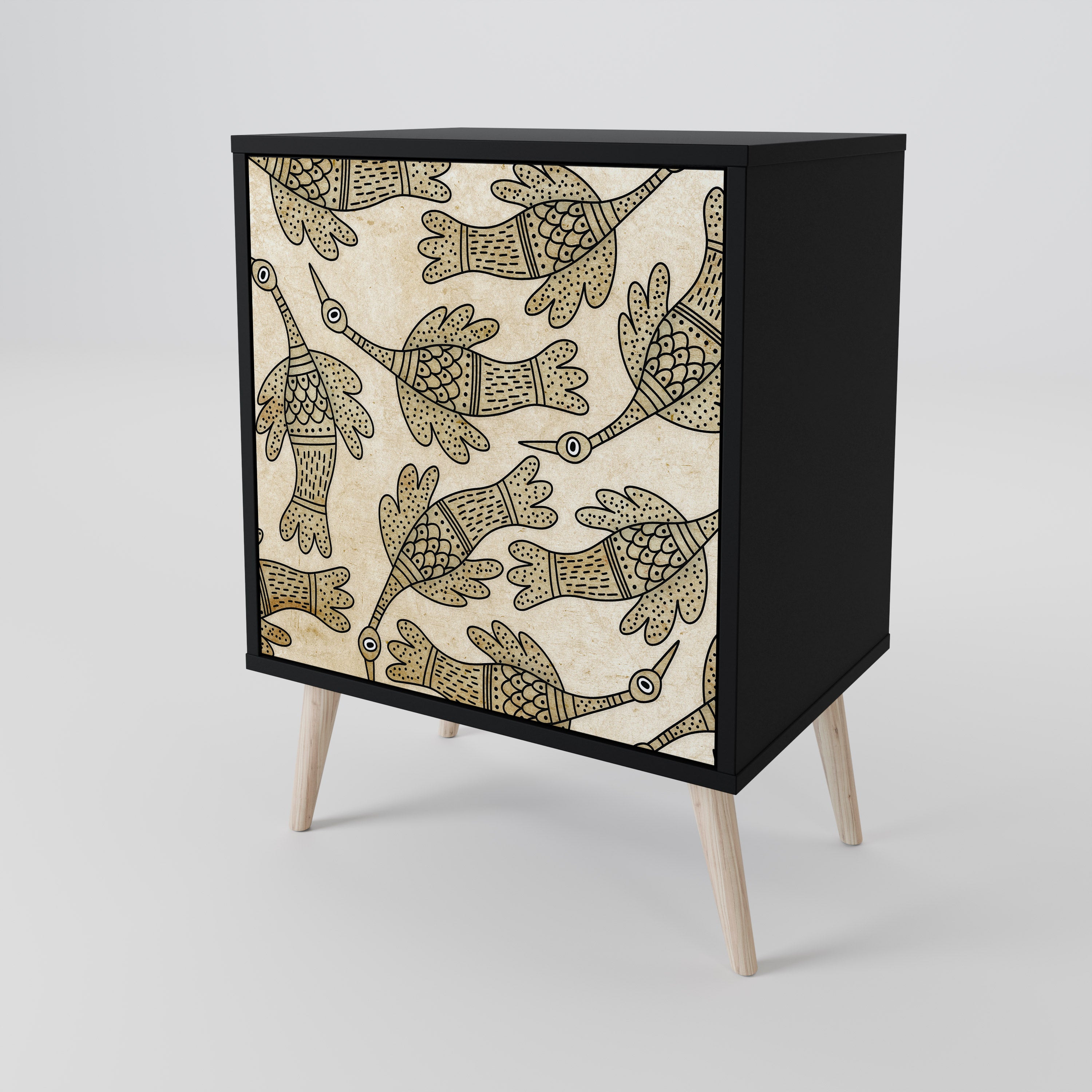 ALMONDINE SONGBIRD Komoda 1-drzwiowa korpus Czarny