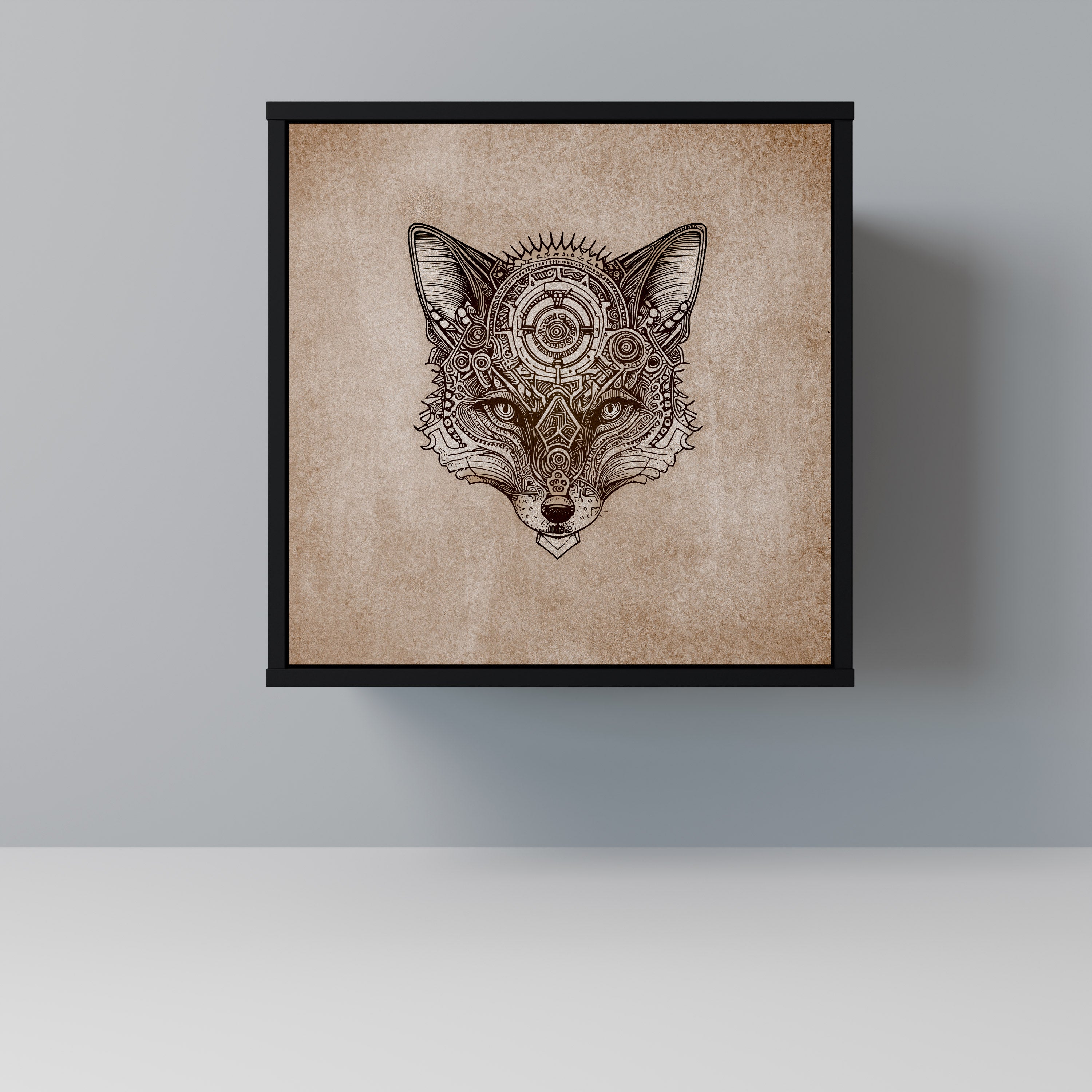 STEAMPUNK CLAN Komoda 1-drzwiowa korpus Czarny