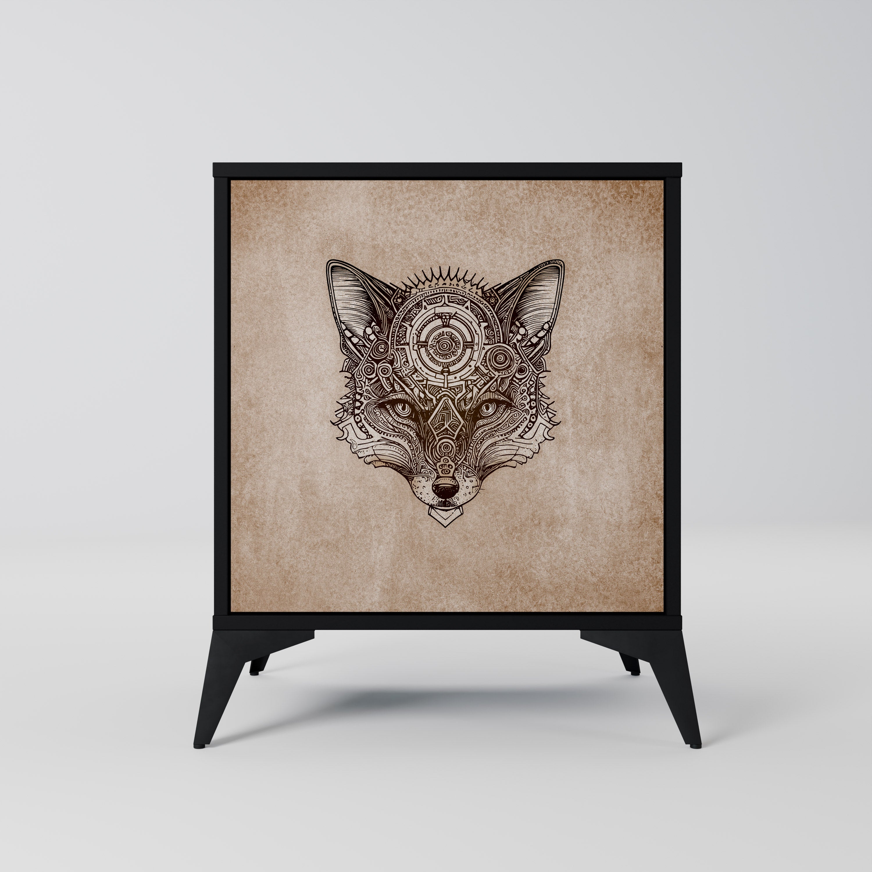 STEAMPUNK CLAN Komoda 1-drzwiowa korpus Czarny