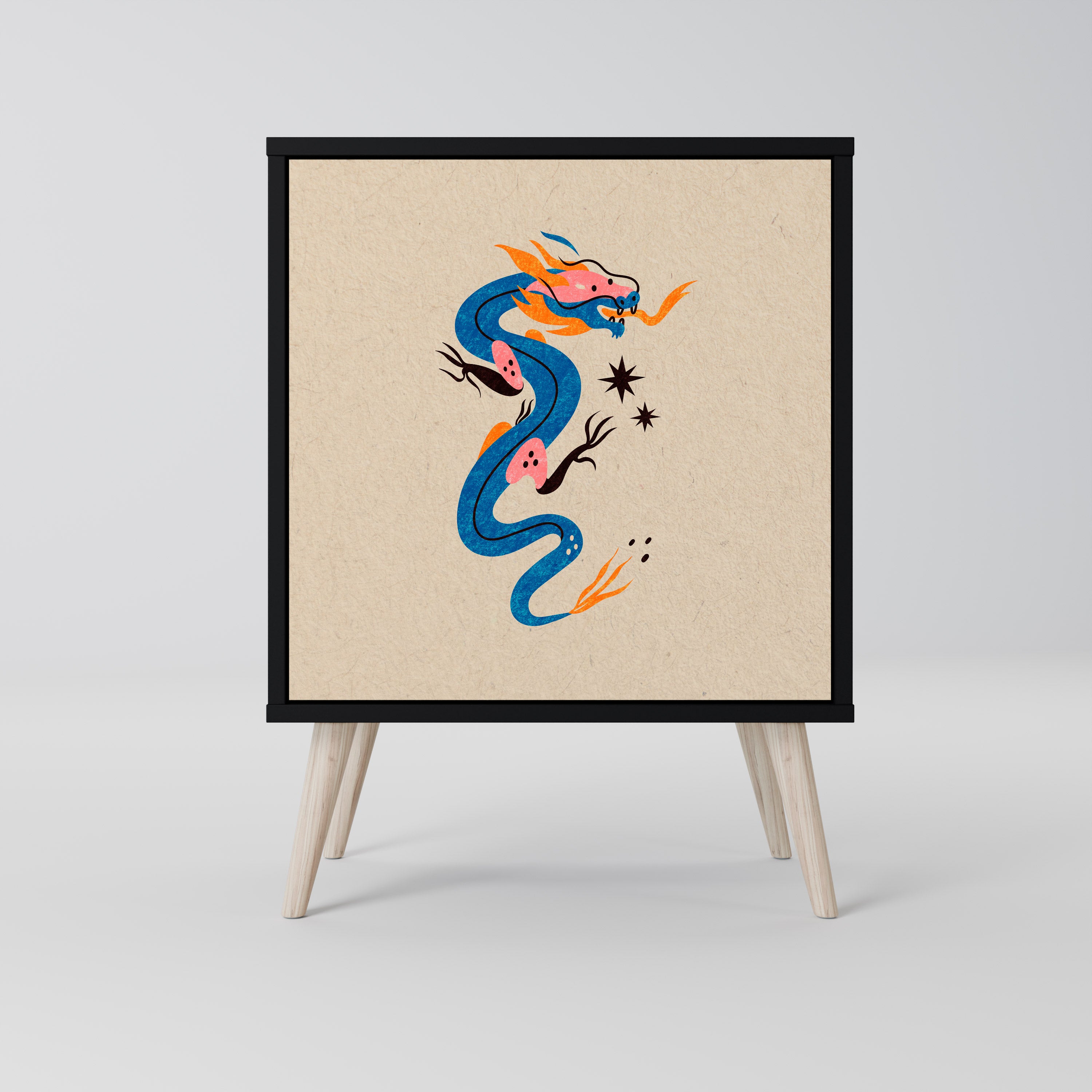 MYTHOLOGICAL CREATURES Komoda 1-drzwiowa korpus Czarny