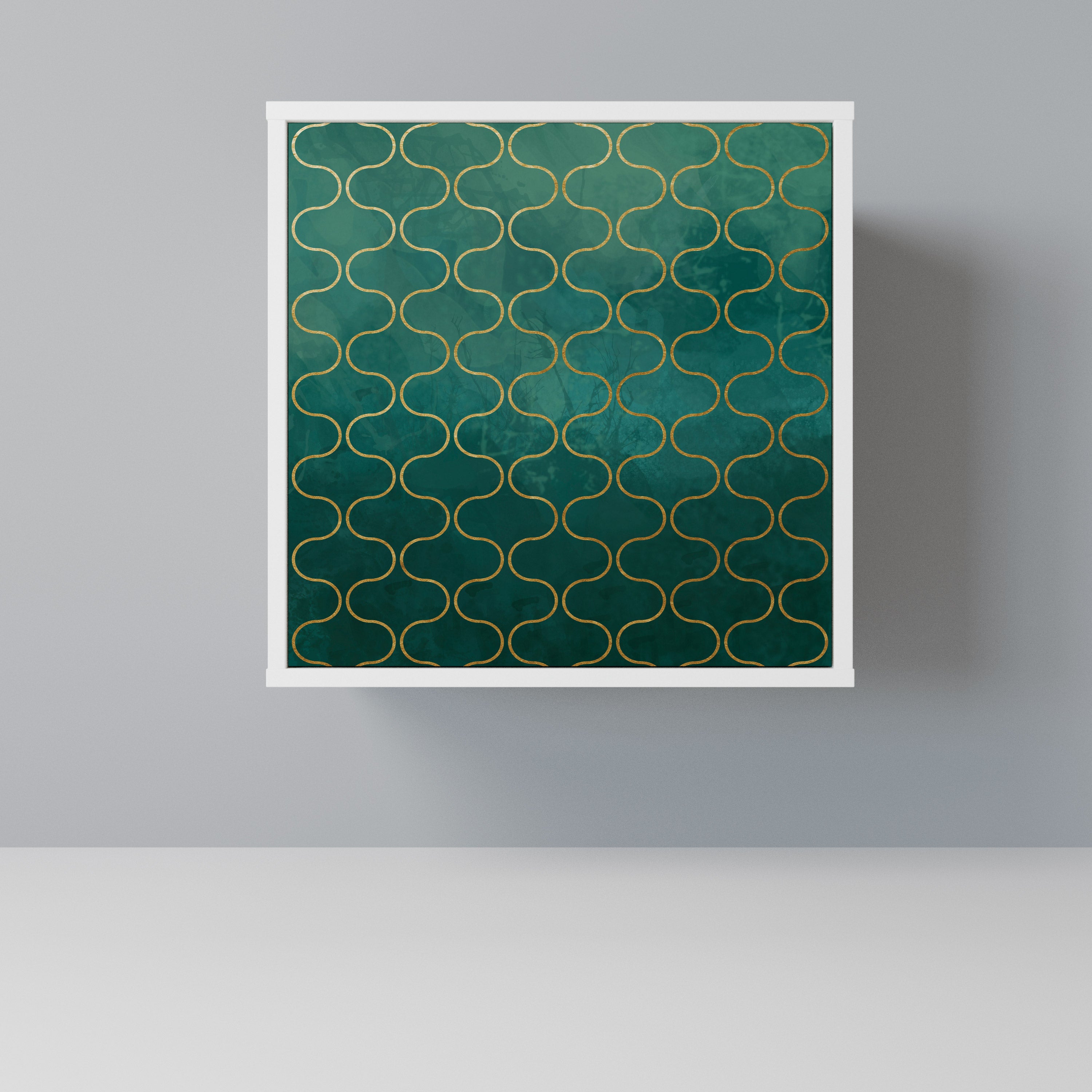 TESSELATED GREENERY Komoda 1-drzwiowa korpus Biały