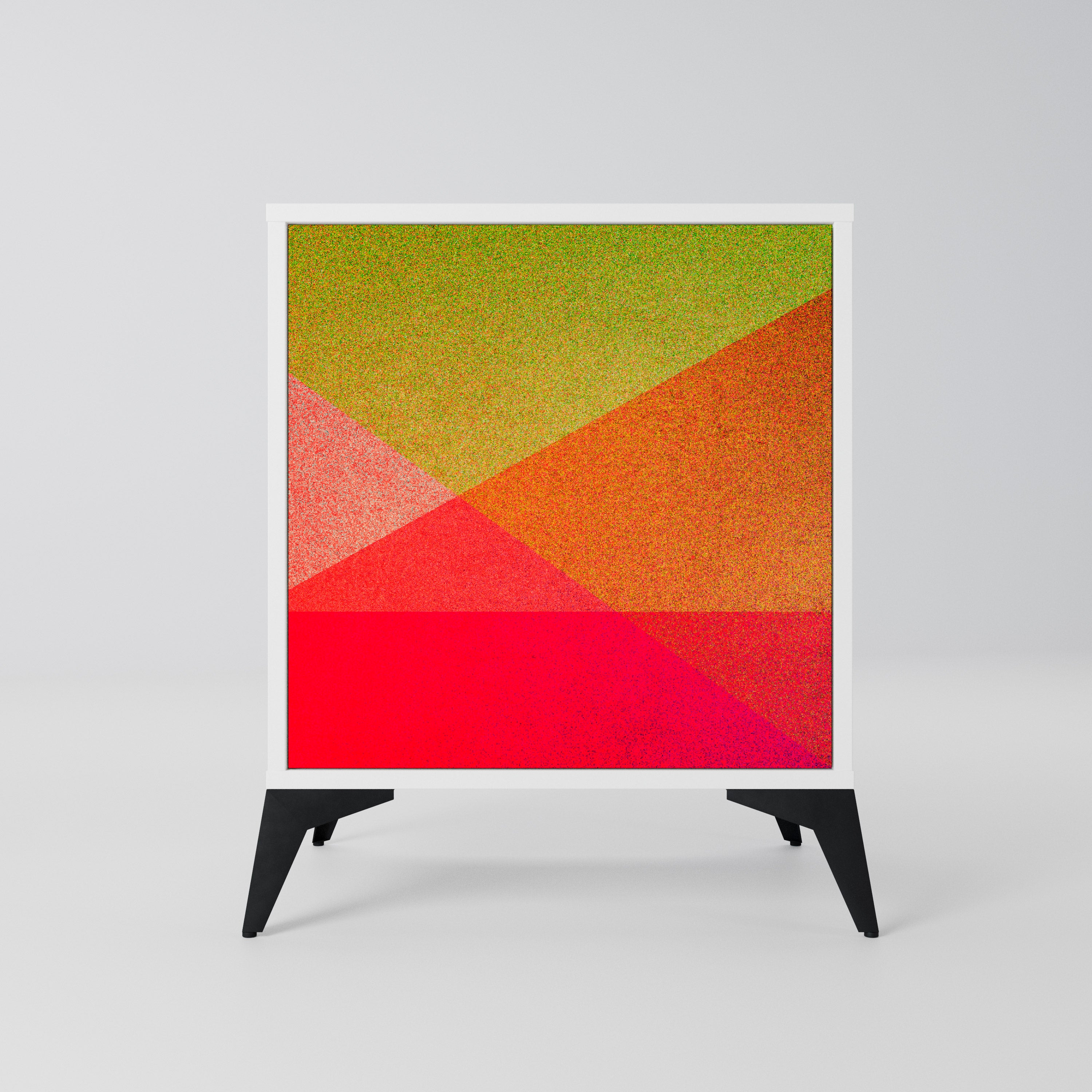 VIVID GEOMETRY Komoda 1-drzwiowa korpus Biały