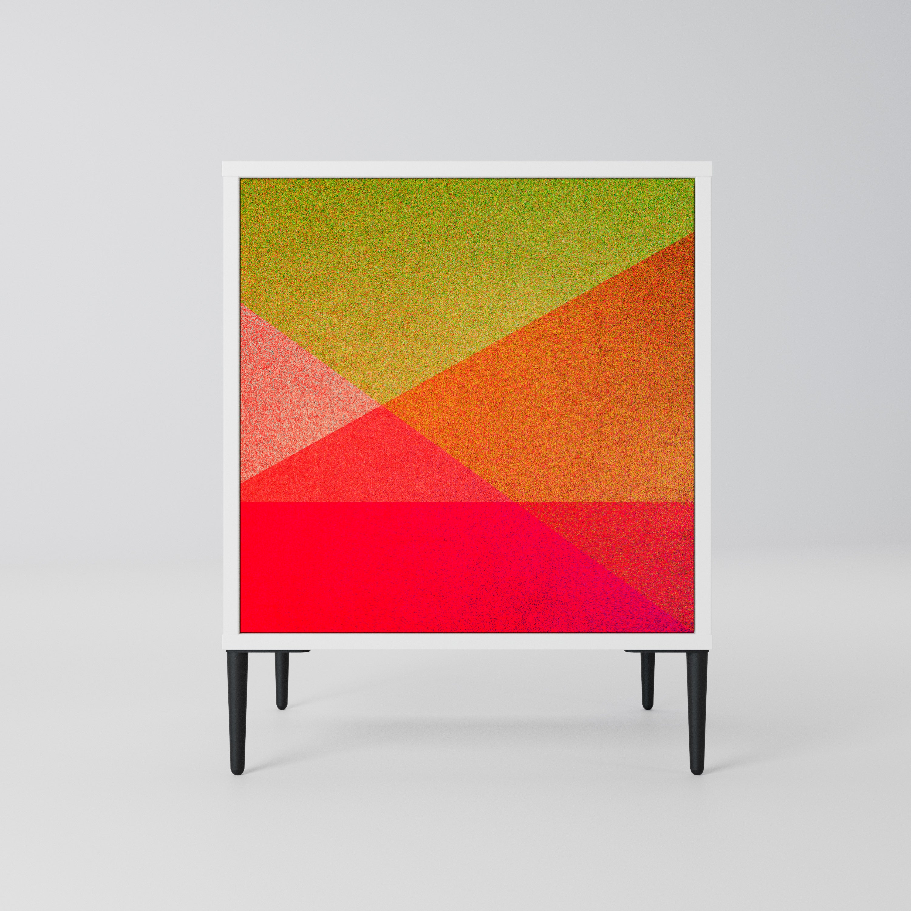 VIVID GEOMETRY Komoda 1-drzwiowa korpus Biały
