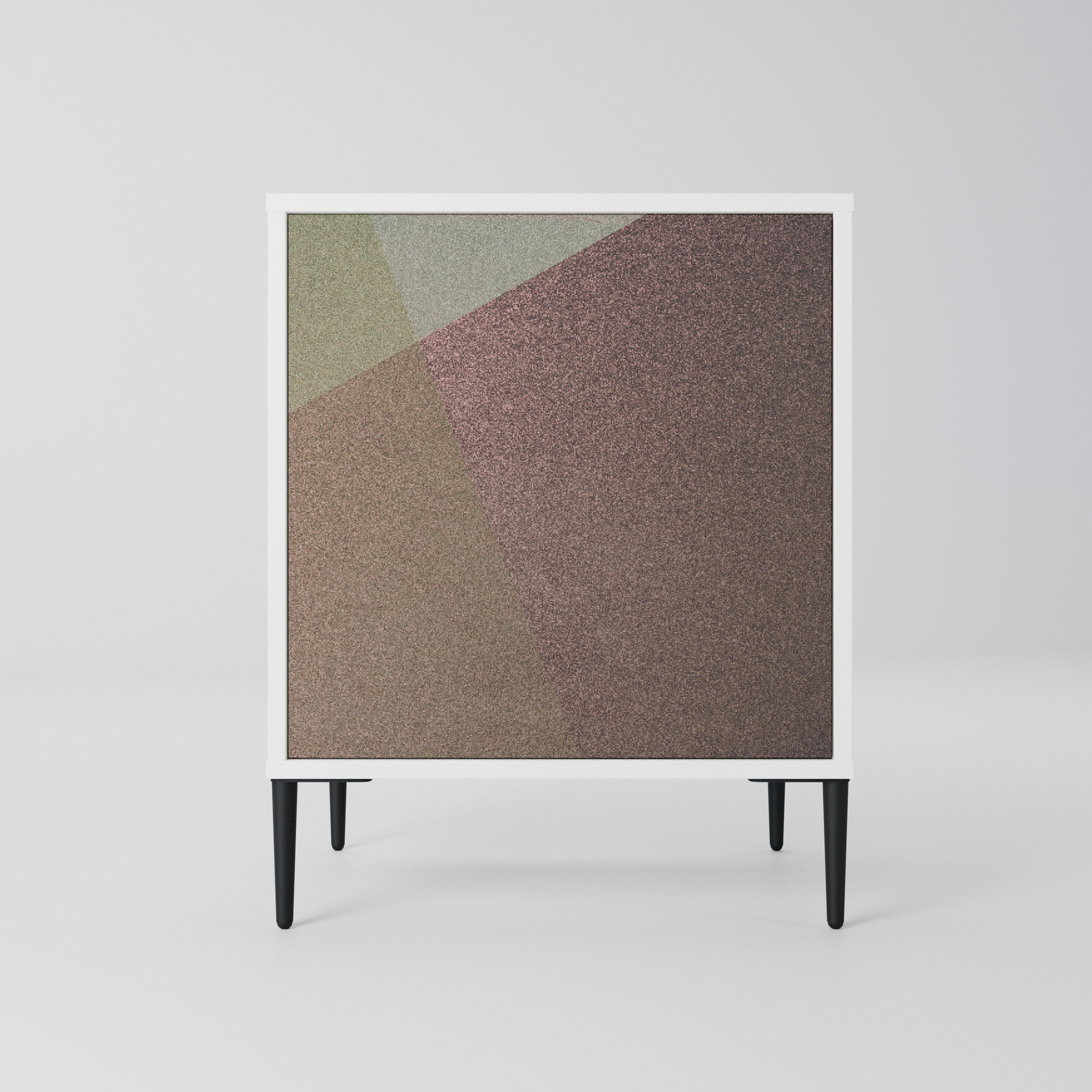 BEIGE GEOMETRY Komoda 1-drzwiowa korpus Biały