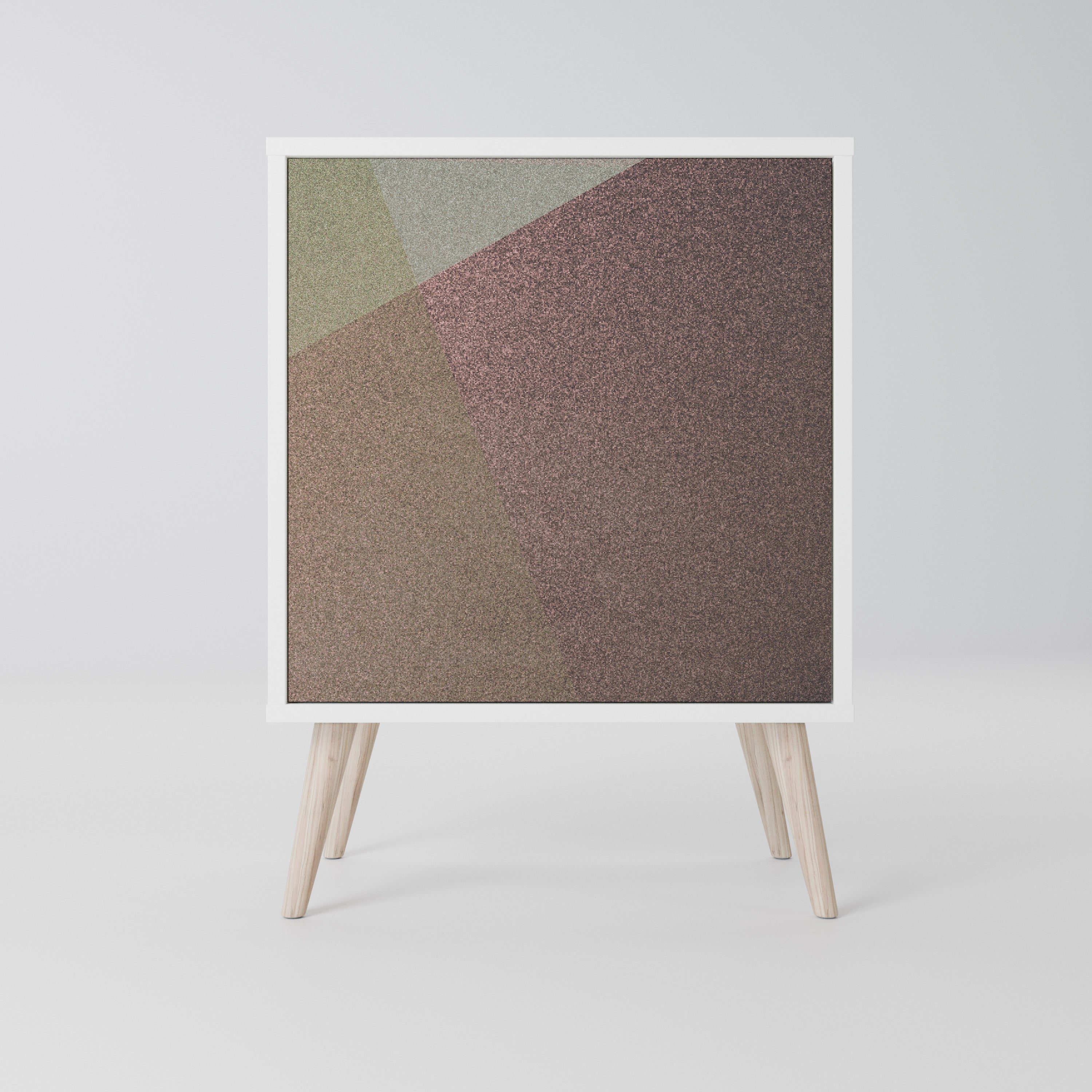 BEIGE GEOMETRY Komoda 1-drzwiowa korpus Biały