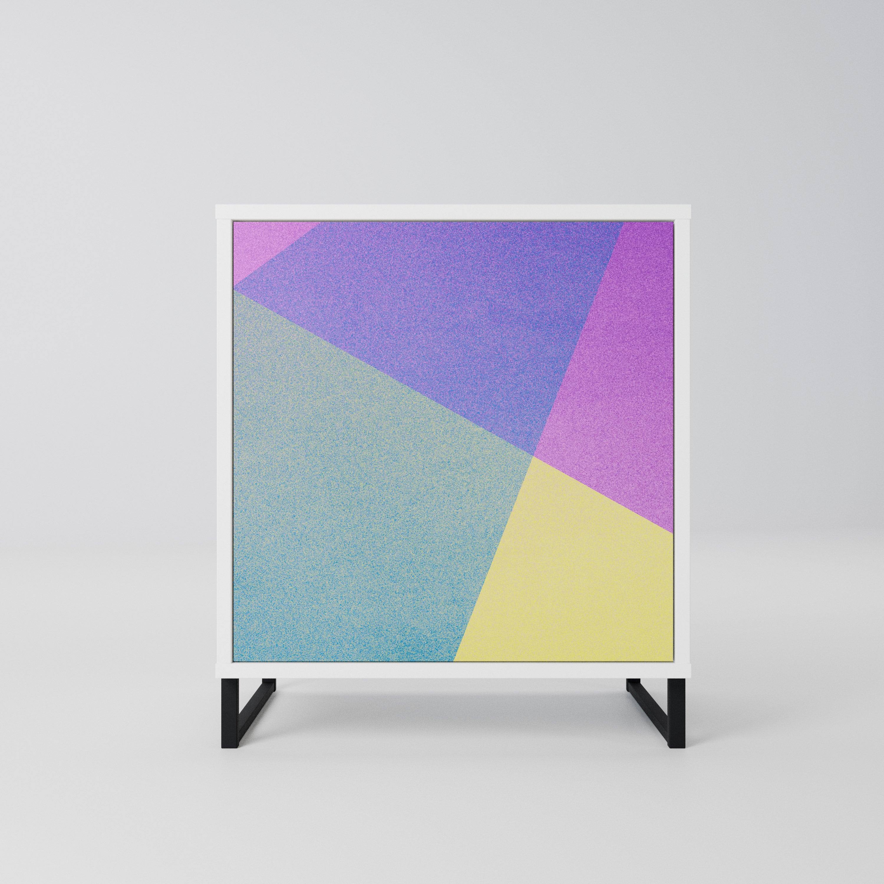 BRIGHT GEOMETRY Komoda 1-drzwiowa korpus Biały