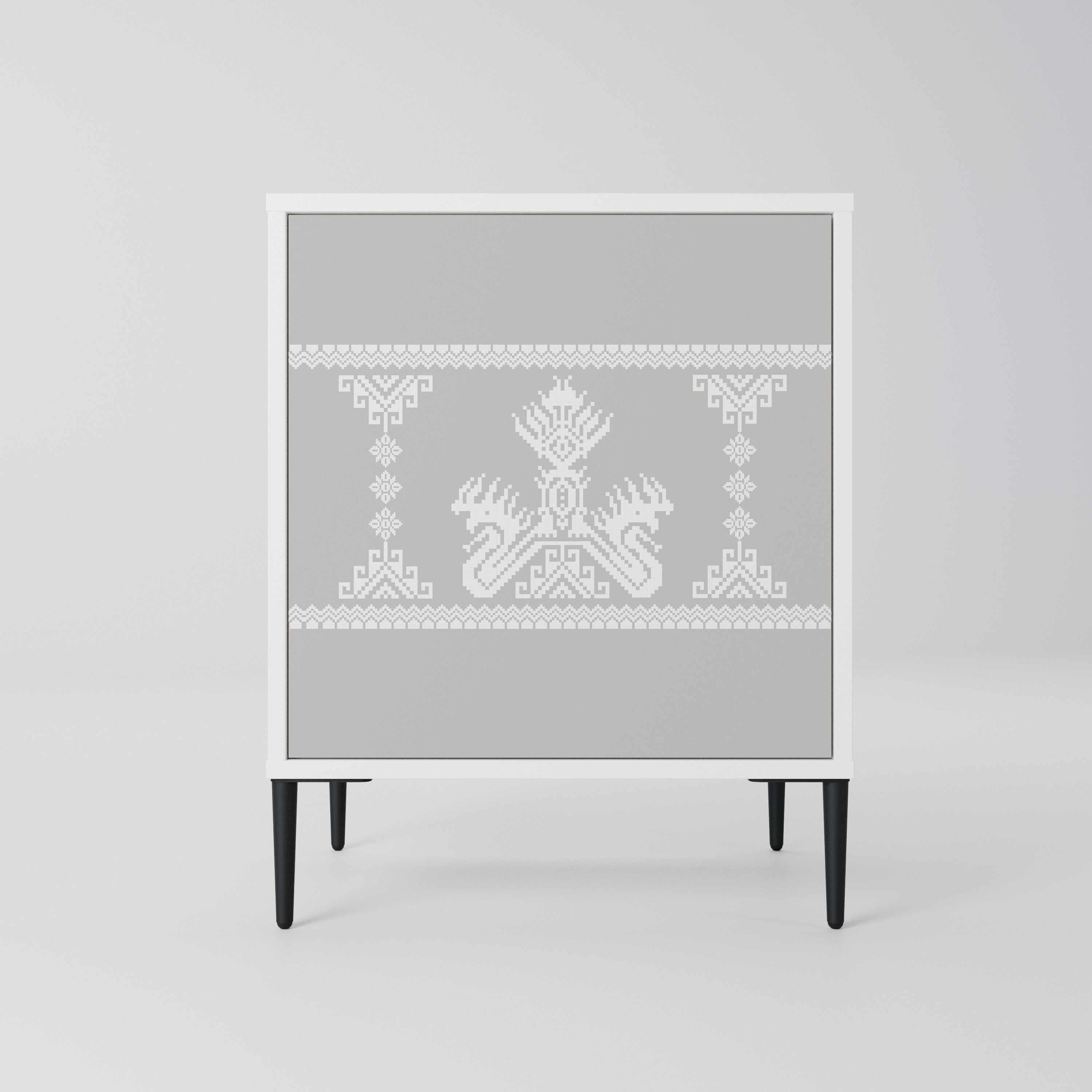 THAI GRAY Komoda 1-drzwiowa korpus Biały