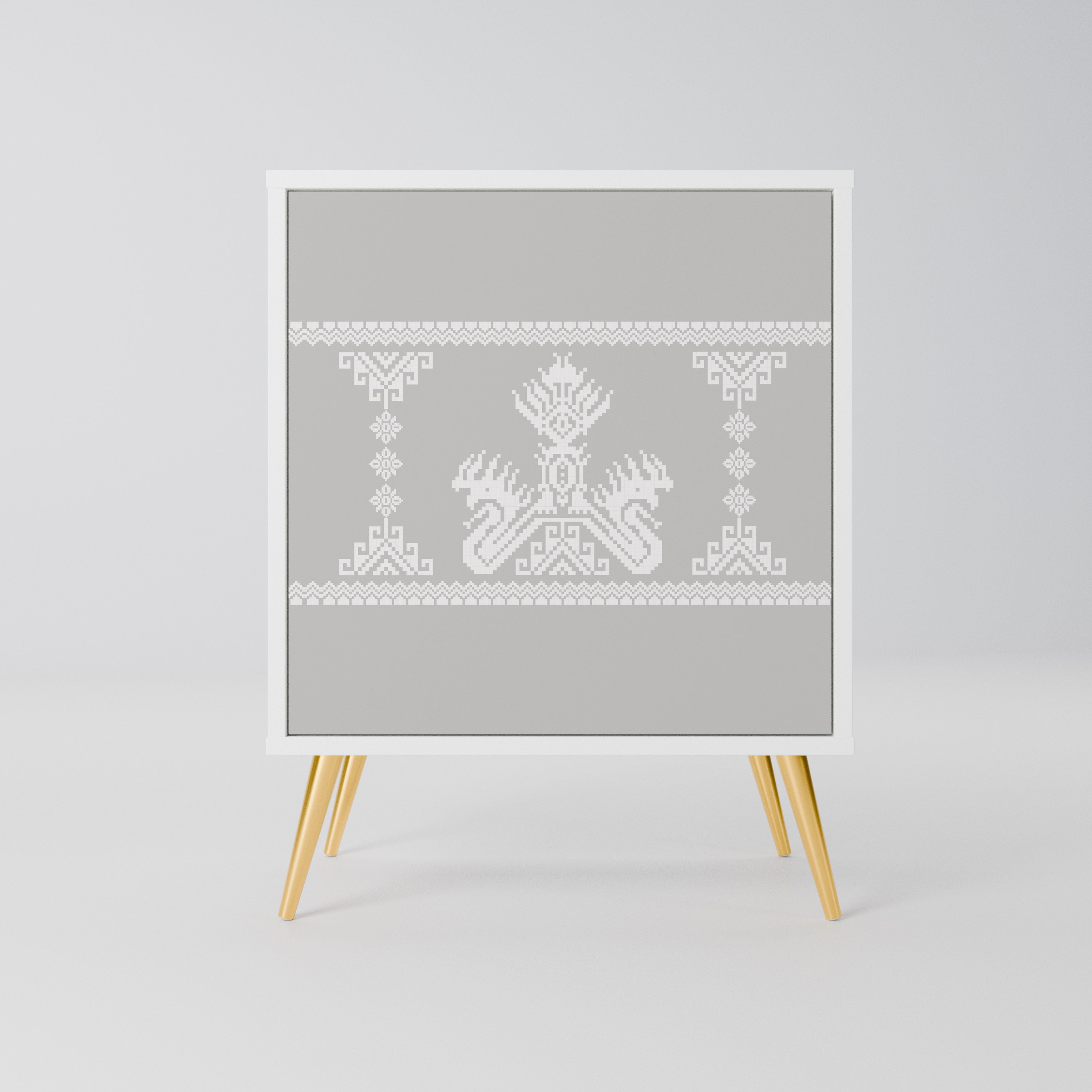 THAI GRAY Komoda 1-drzwiowa korpus Biały