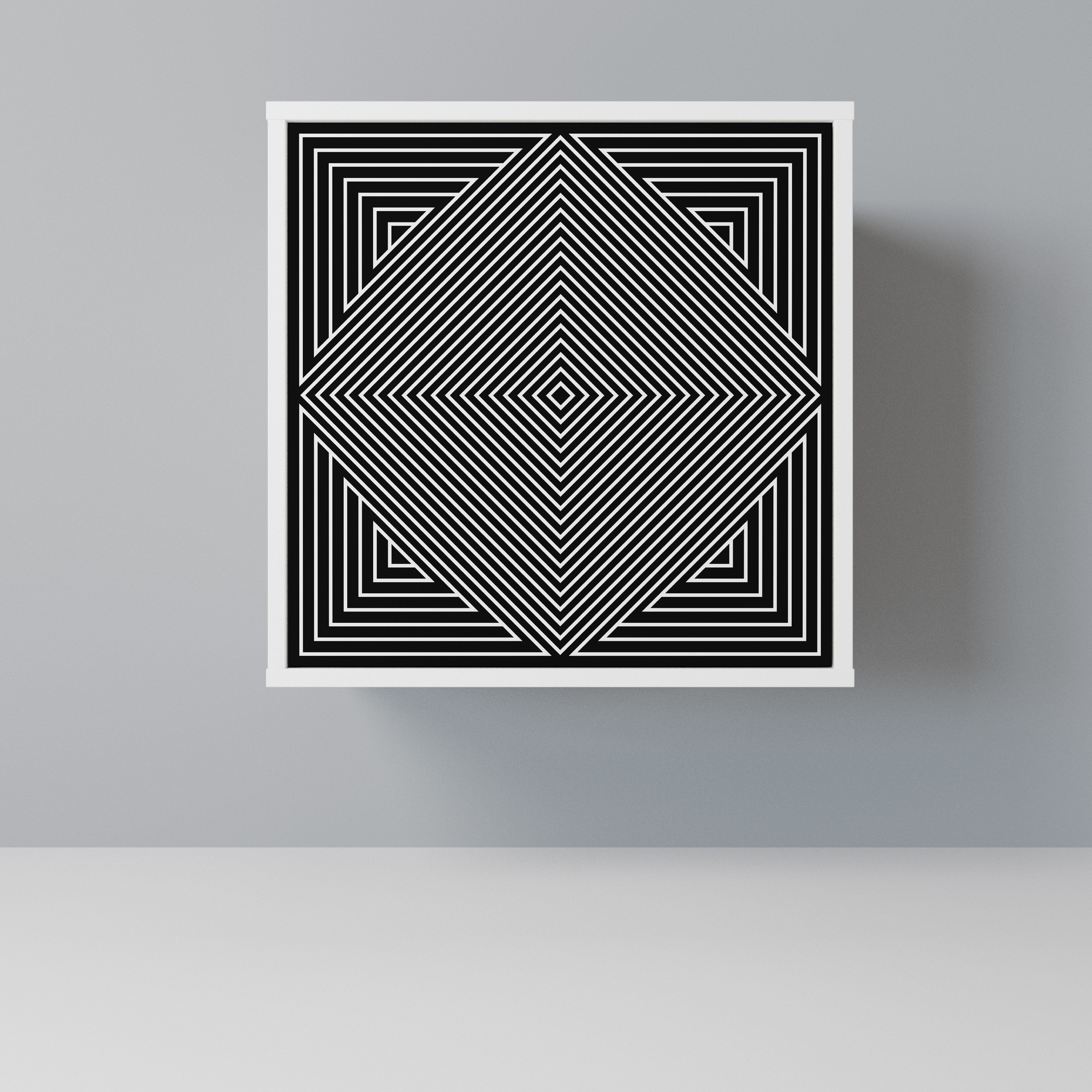 POLYGON ILLUSION Komoda 1-drzwiowa korpus Biały