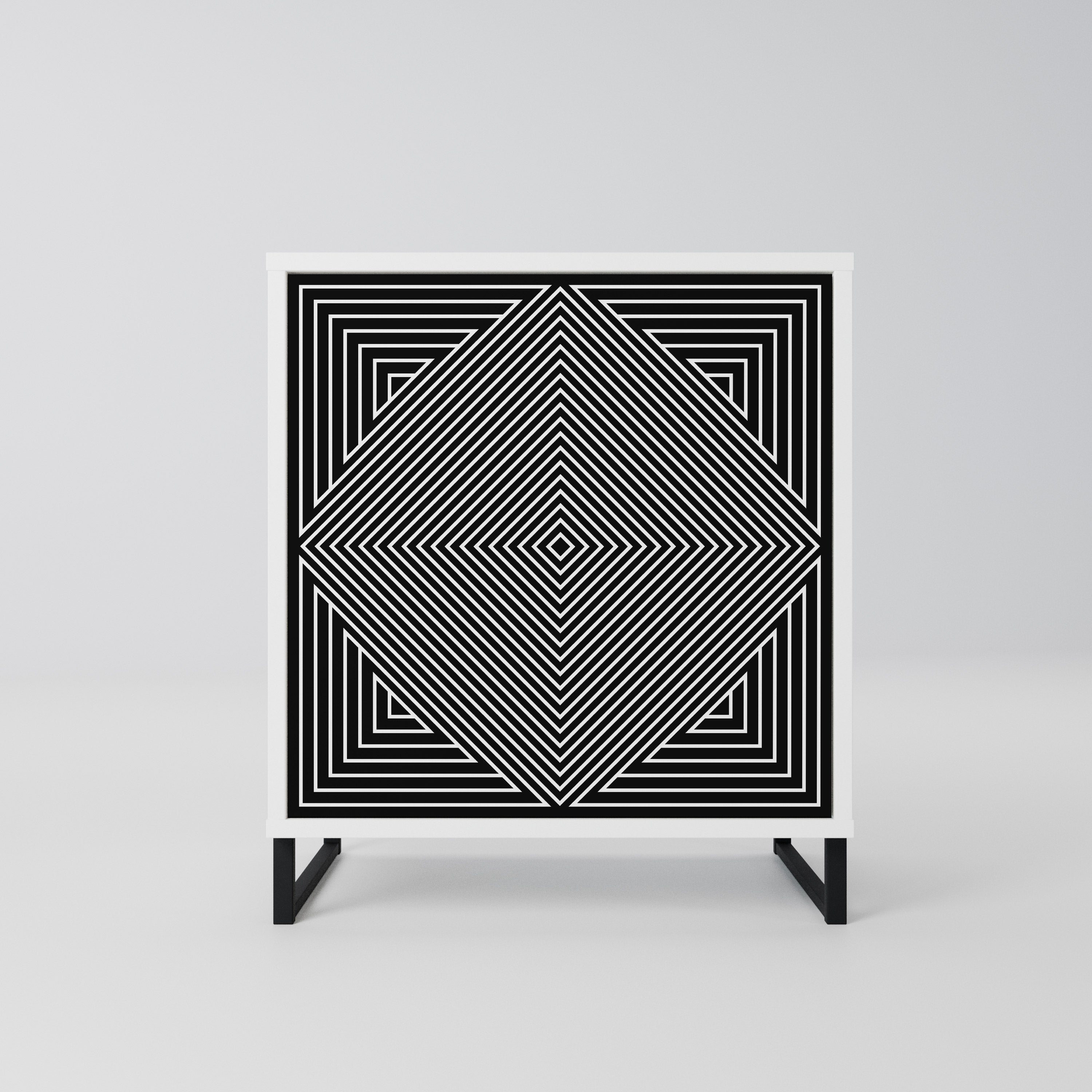 POLYGON ILLUSION Komoda 1-drzwiowa korpus Biały