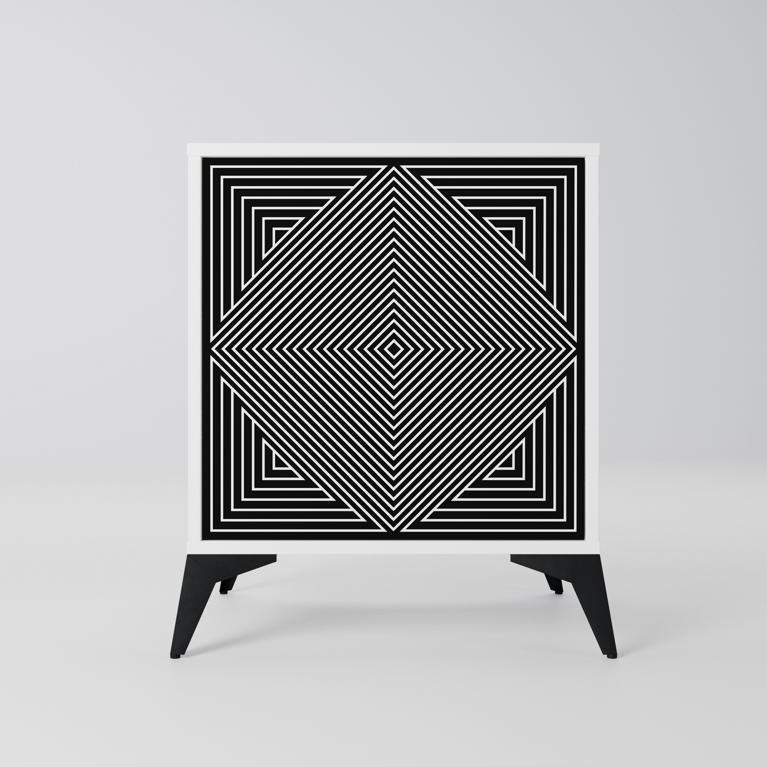 POLYGON ILLUSION Komoda 1-drzwiowa korpus Biały
