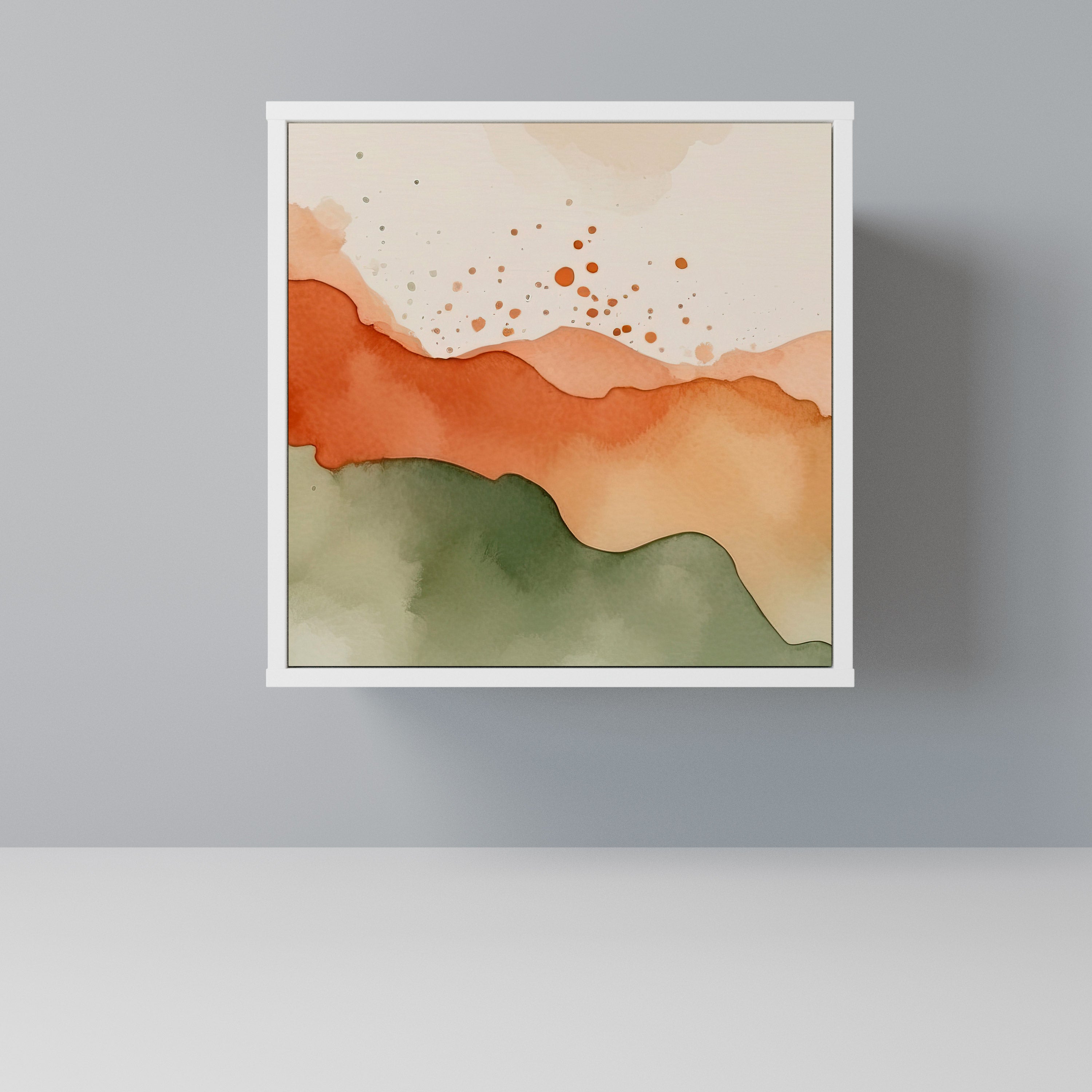 WATERCOLOUR PEAKS Komoda 1-drzwiowa korpus Biały