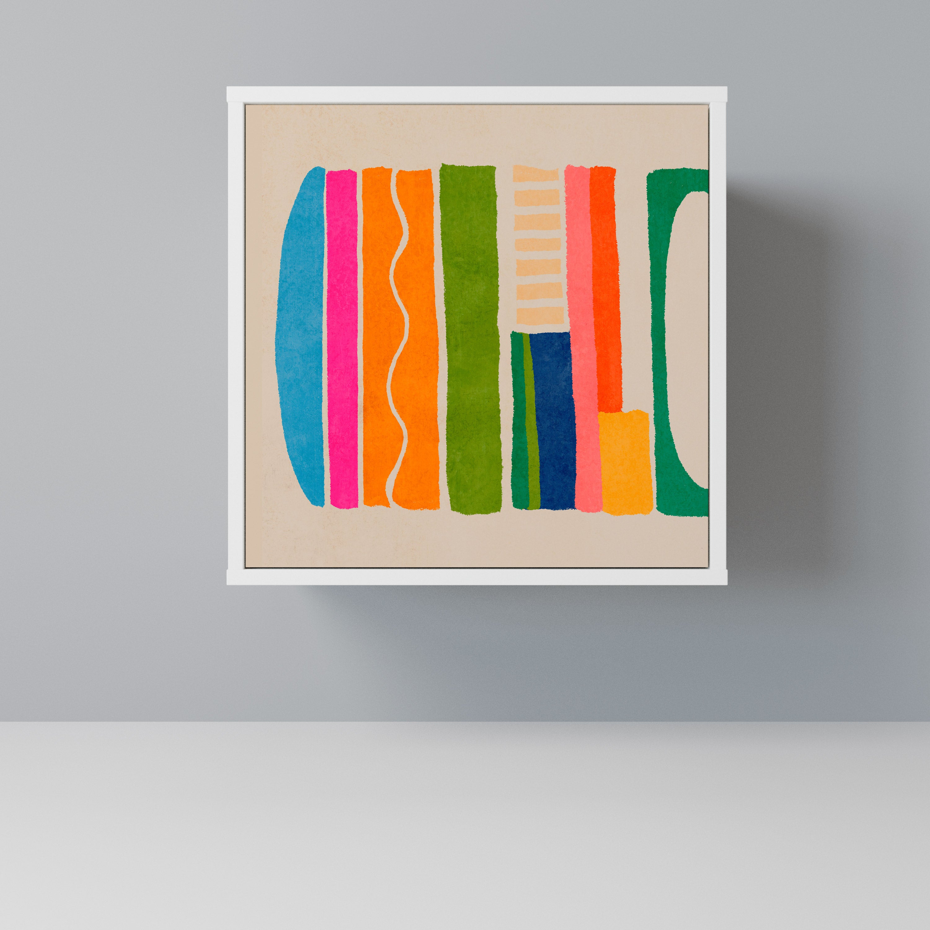 GEOMETRIC SHINE Komoda 1-drzwiowa korpus Biały