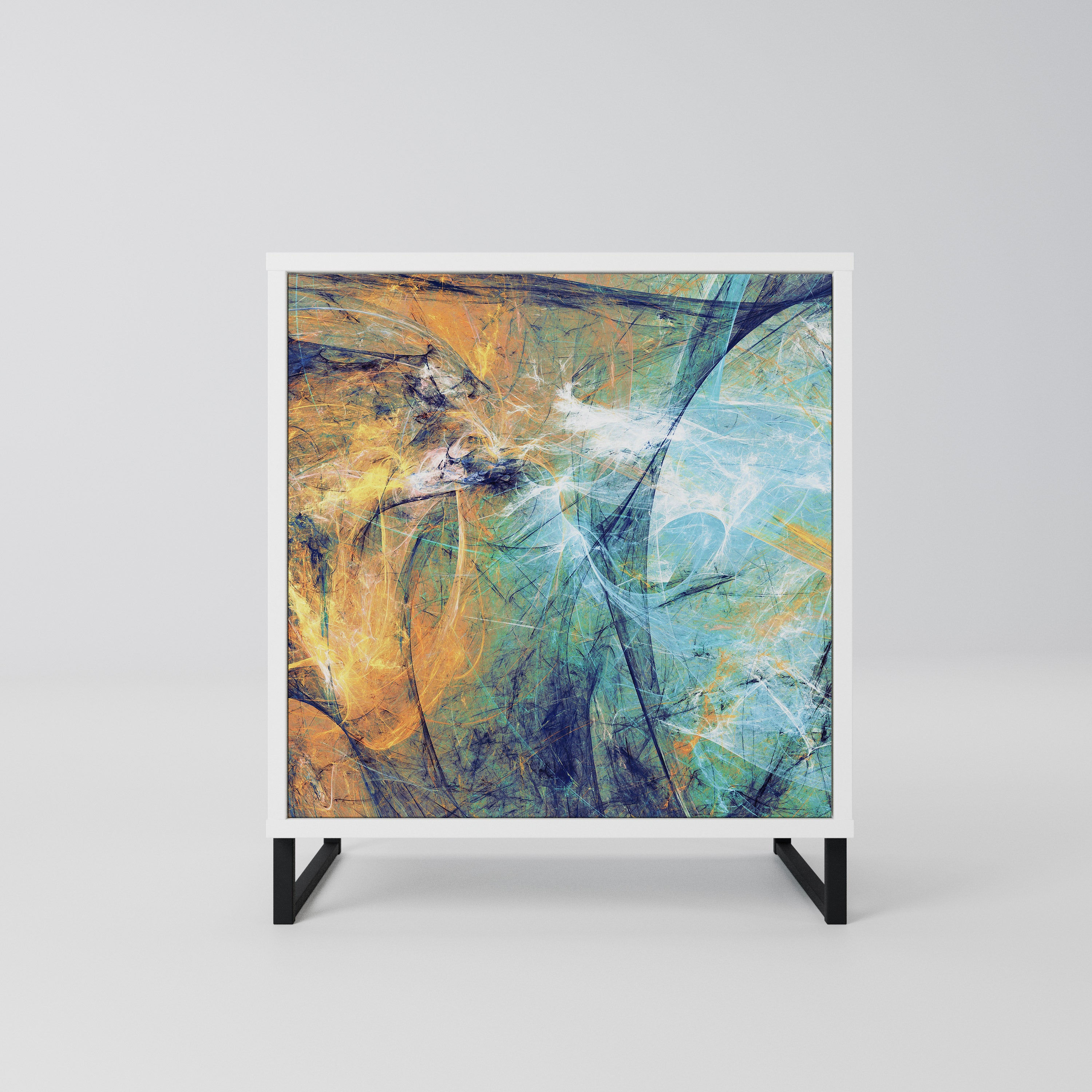 ABSTRACT THOUGHTS Komoda 1-drzwiowa korpus Biały