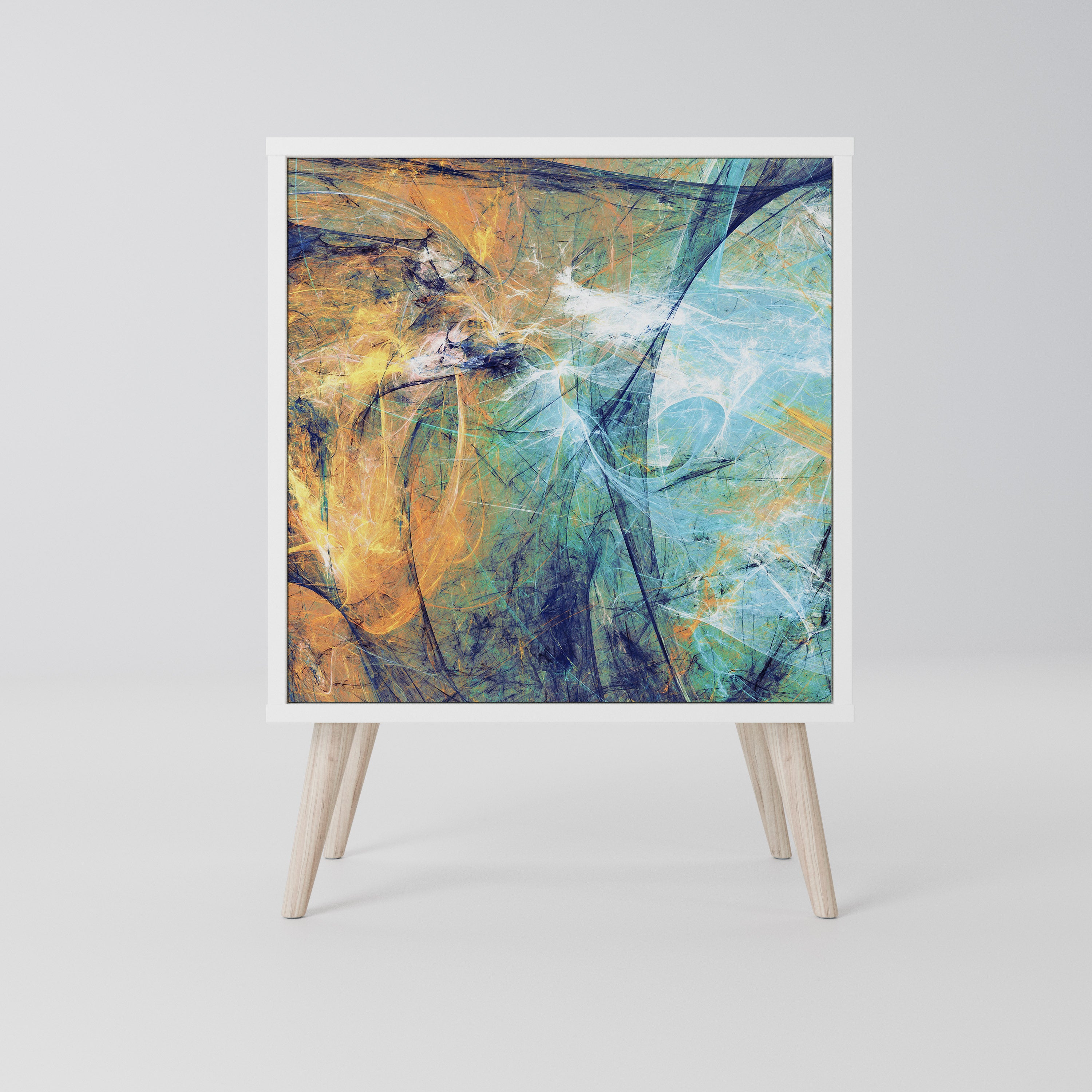ABSTRACT THOUGHTS Komoda 1-drzwiowa korpus Biały