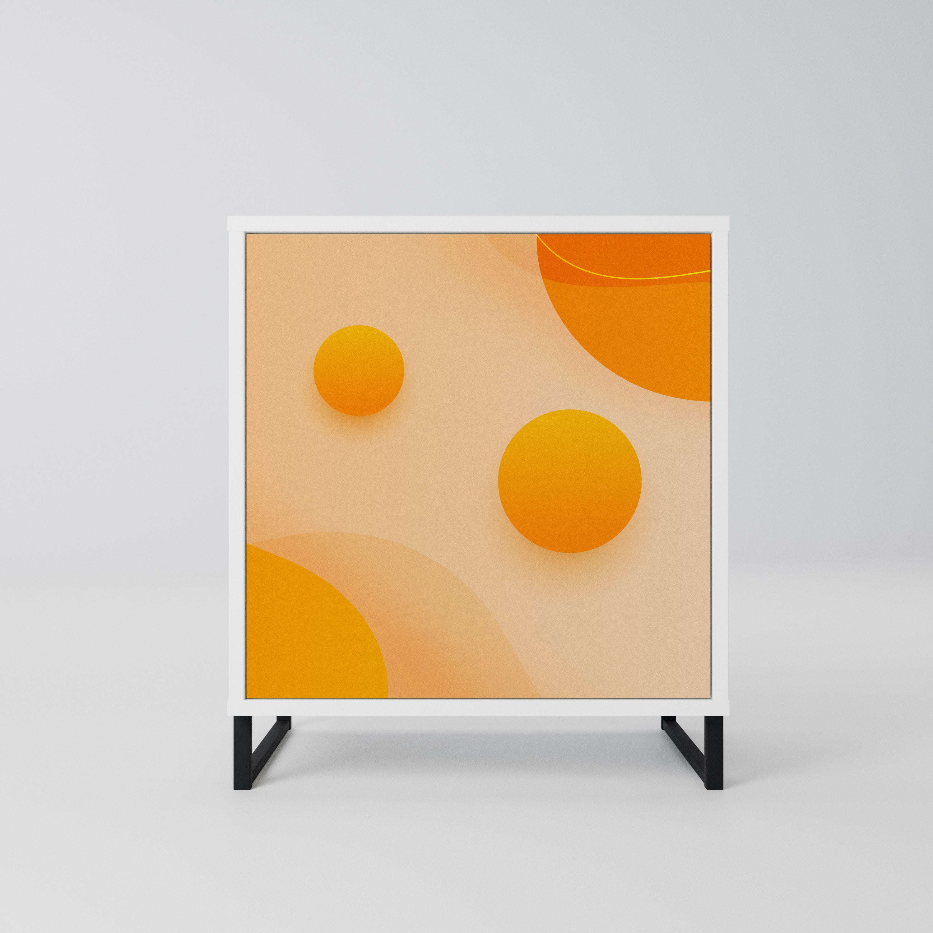 ORANGE ARRANGEMENT Komoda 1-drzwiowa korpus Biały