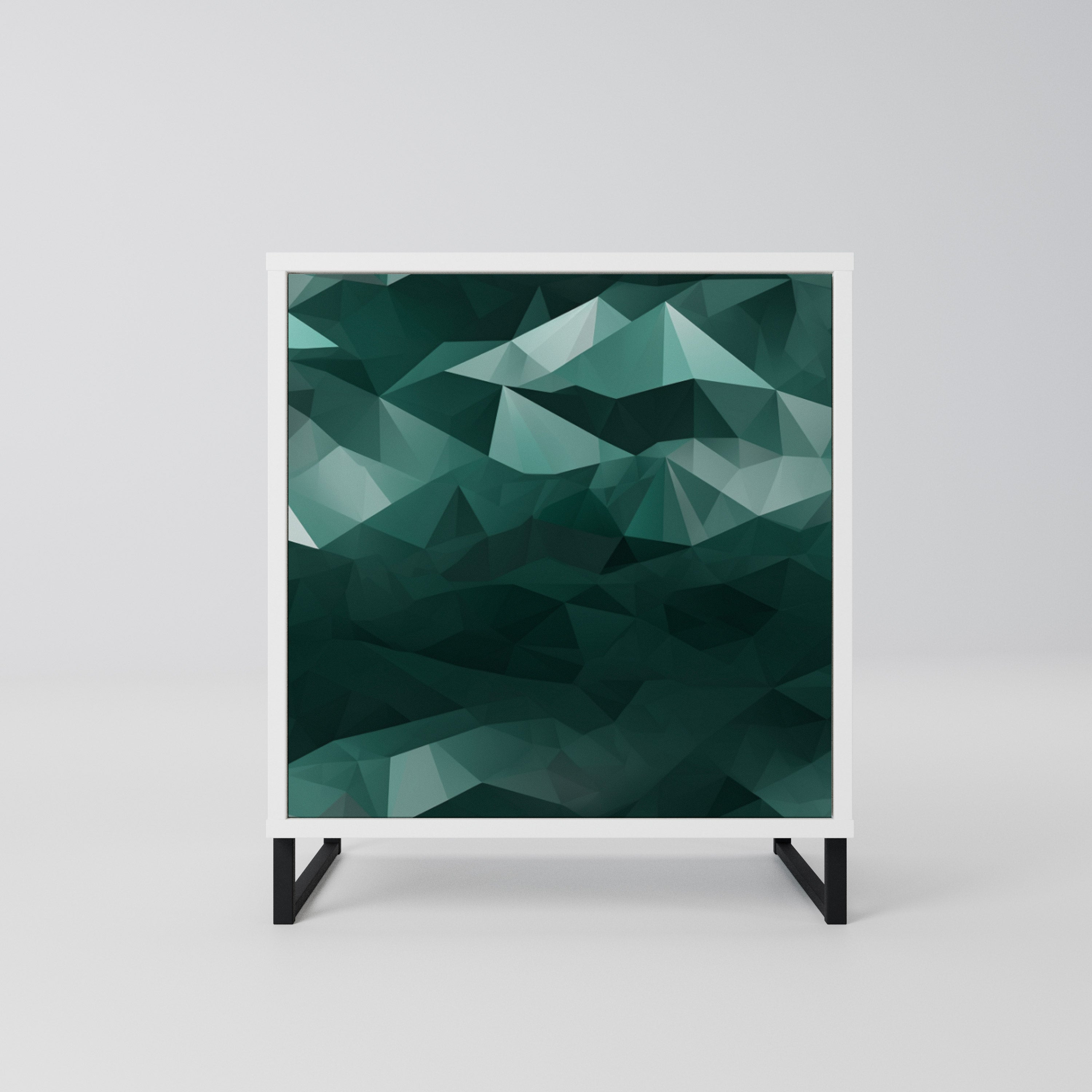 POLYGONAL FLOATING Komoda 1-drzwiowa korpus Biały