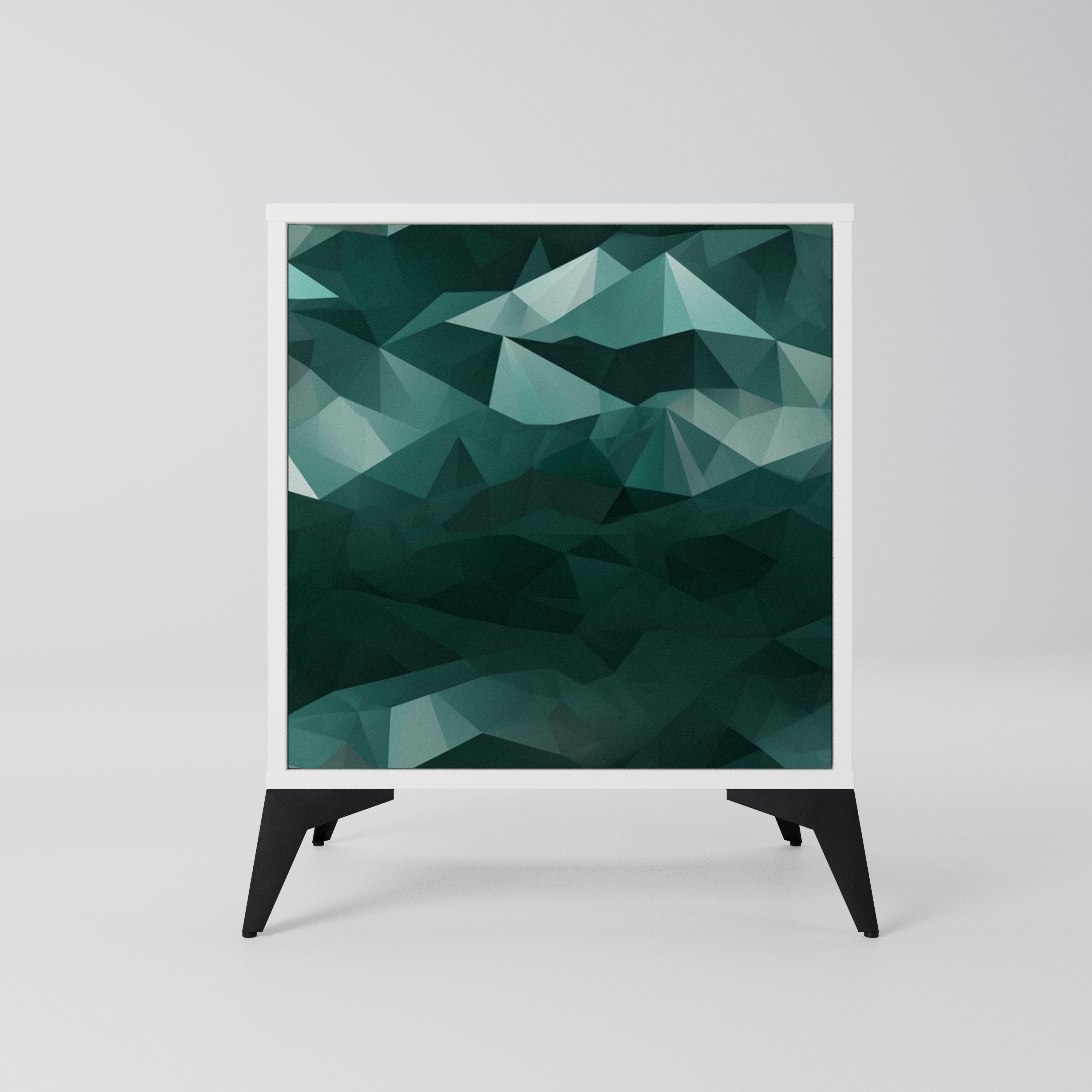 POLYGONAL FLOATING Komoda 1-drzwiowa korpus Biały