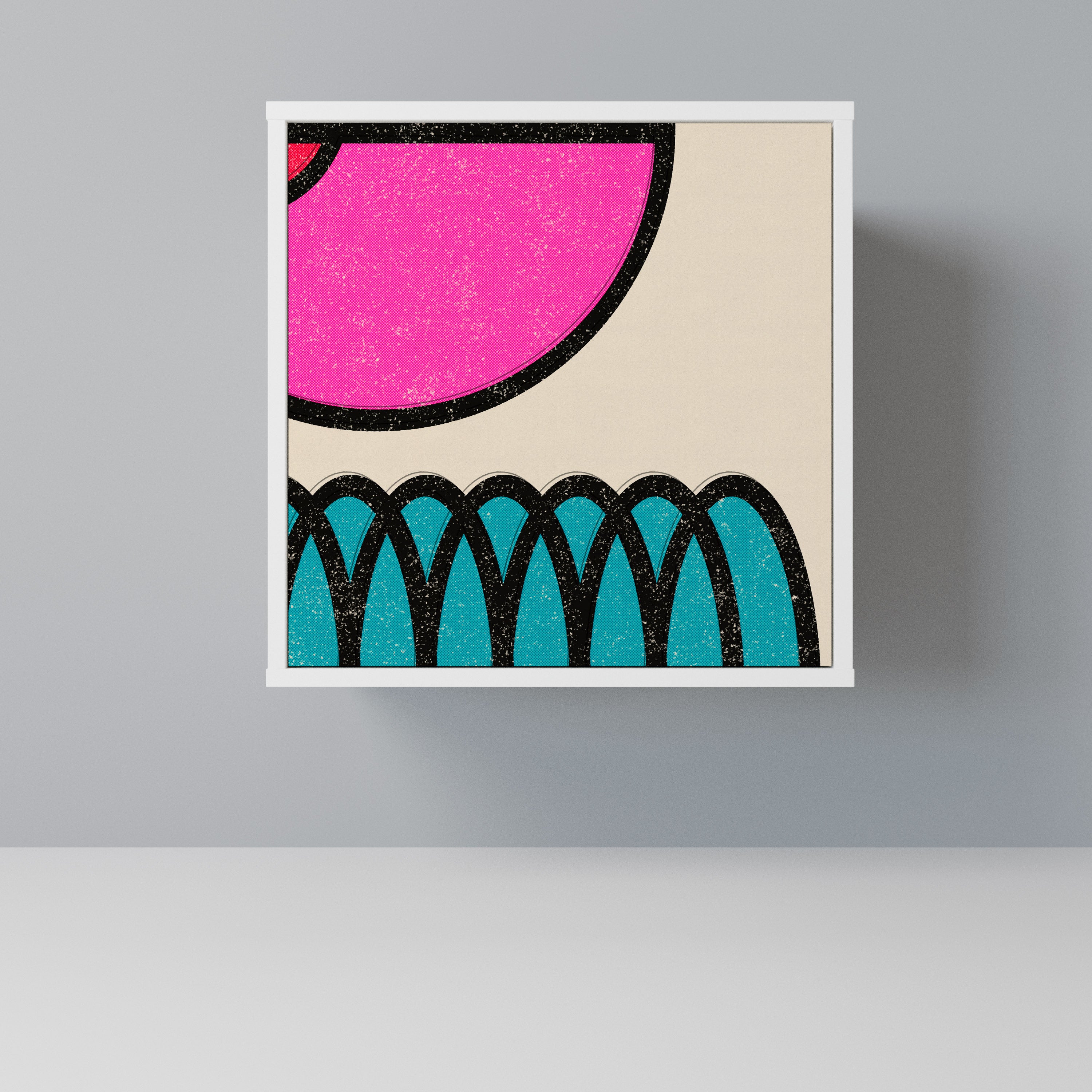 GEOMETRIC RHAPSODY Komoda 1-drzwiowa korpus Biały