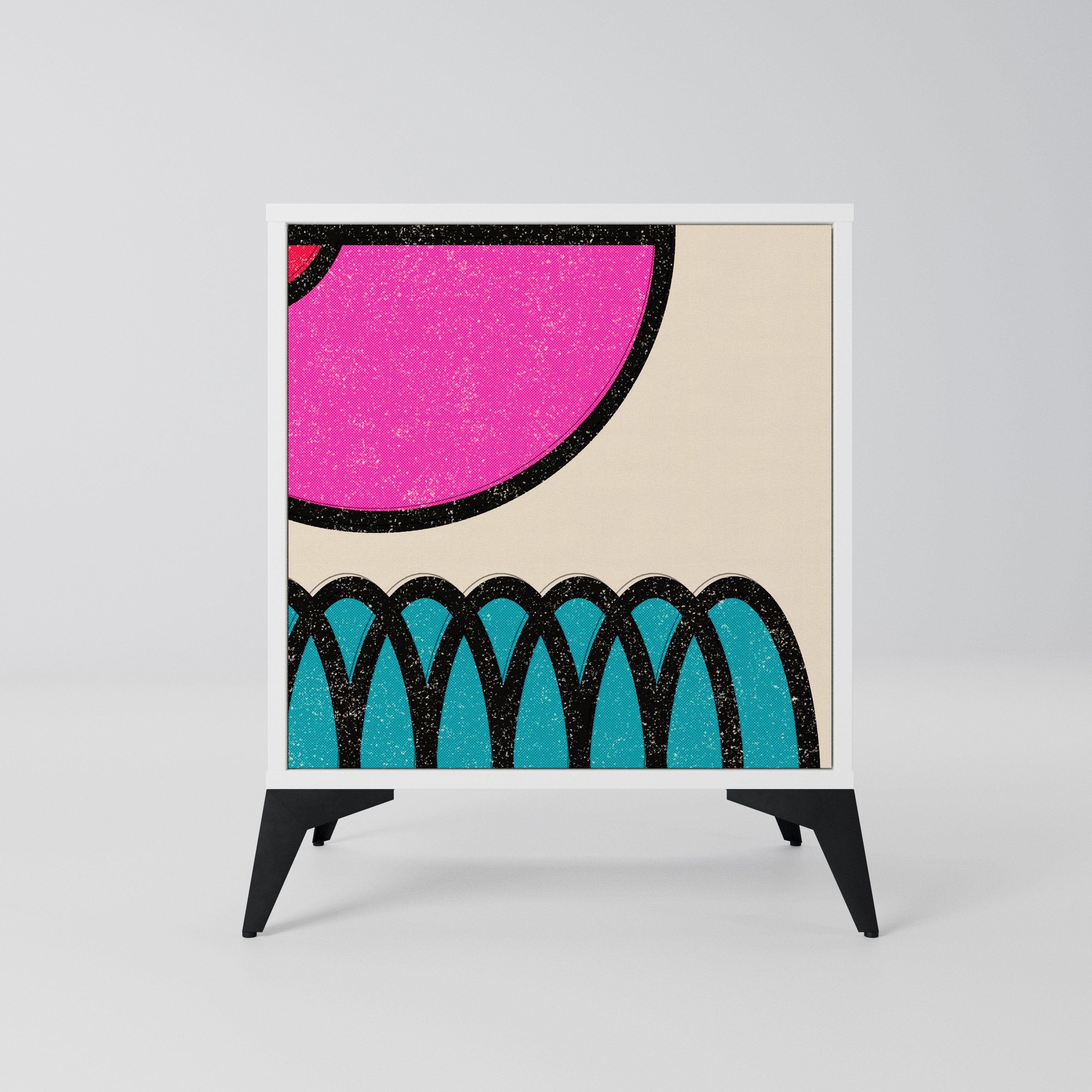 GEOMETRIC RHAPSODY Komoda 1-drzwiowa korpus Biały