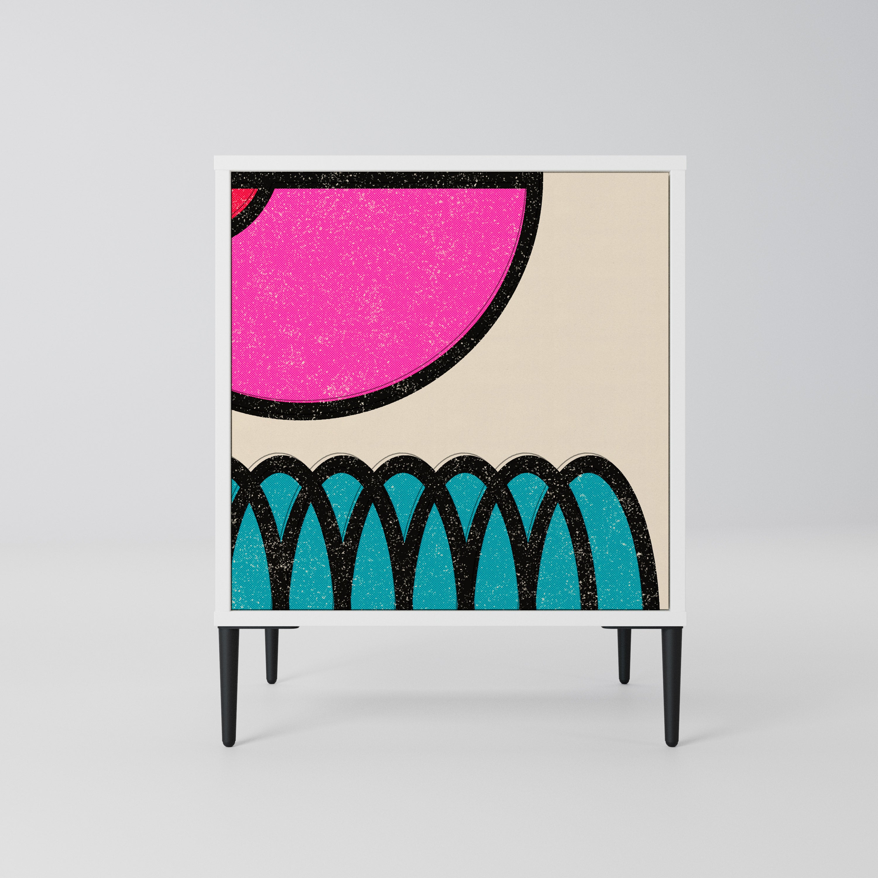 GEOMETRIC RHAPSODY Komoda 1-drzwiowa korpus Biały