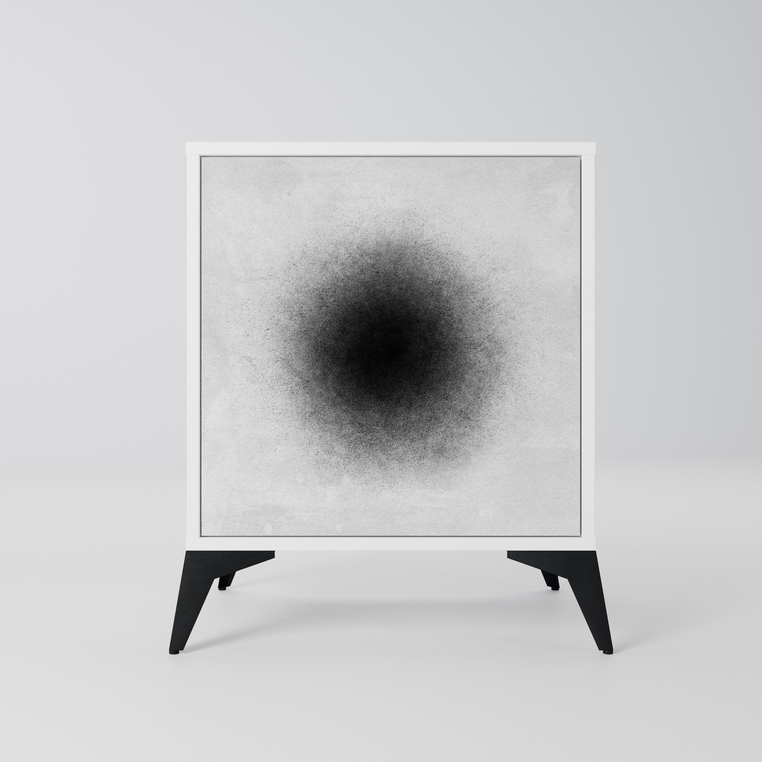 BLACK HOLE Komoda 1-drzwiowa korpus Biały