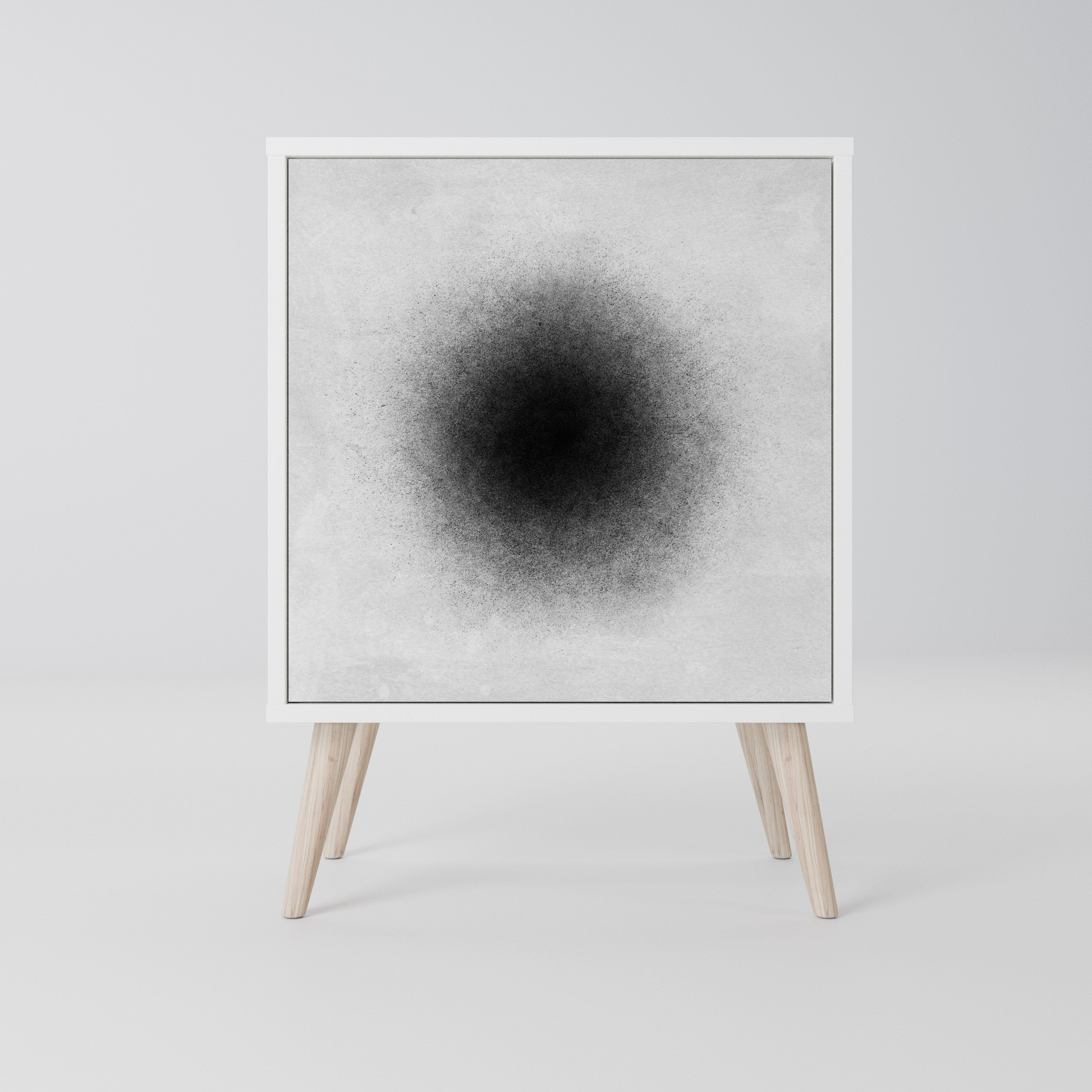 BLACK HOLE Komoda 1-drzwiowa korpus Biały