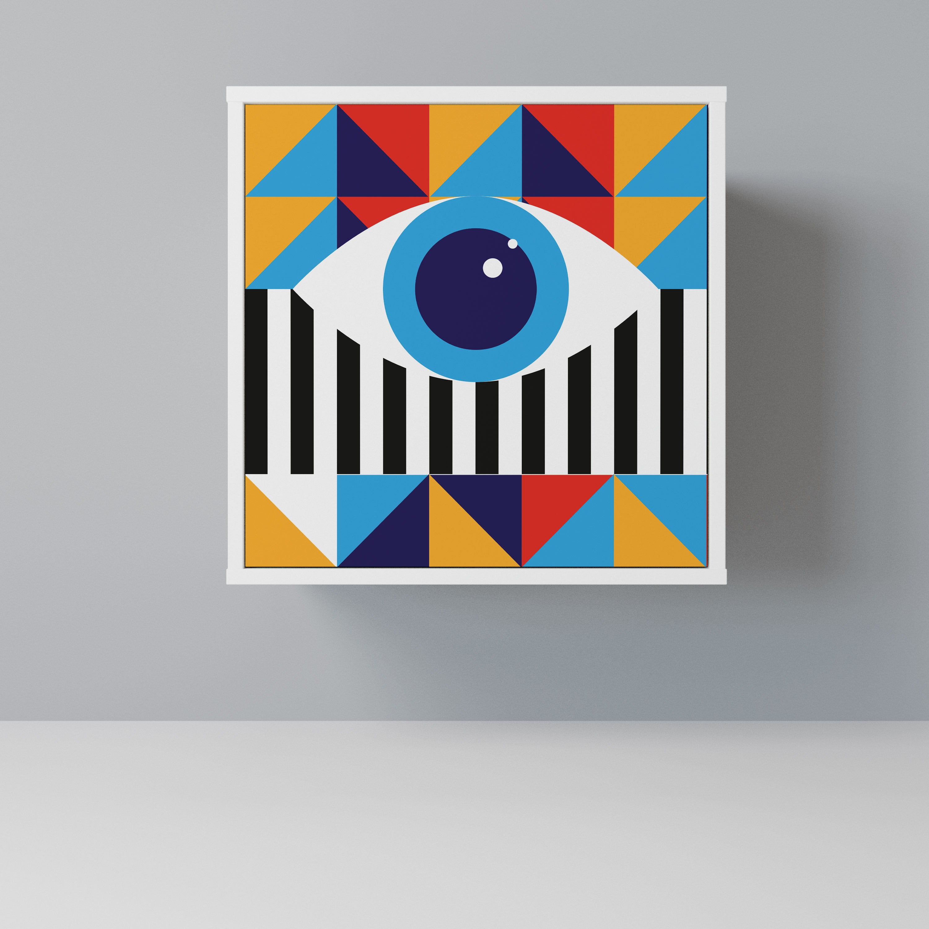 ABSTRACTION AND GEOMETRY Komoda 1-drzwiowa korpus Biały