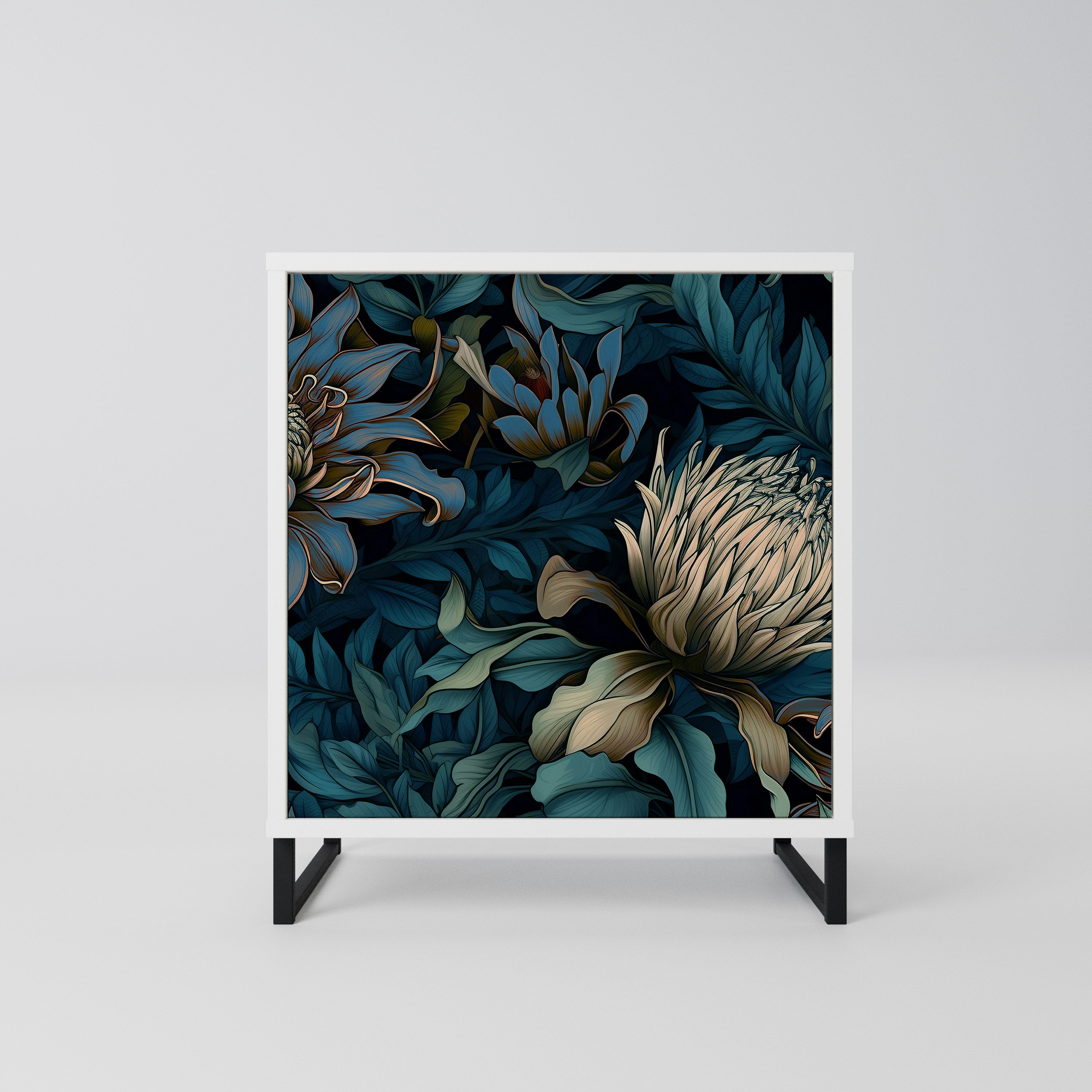 TWILIGHT BLOOM Komoda 1-drzwiowa korpus Biały