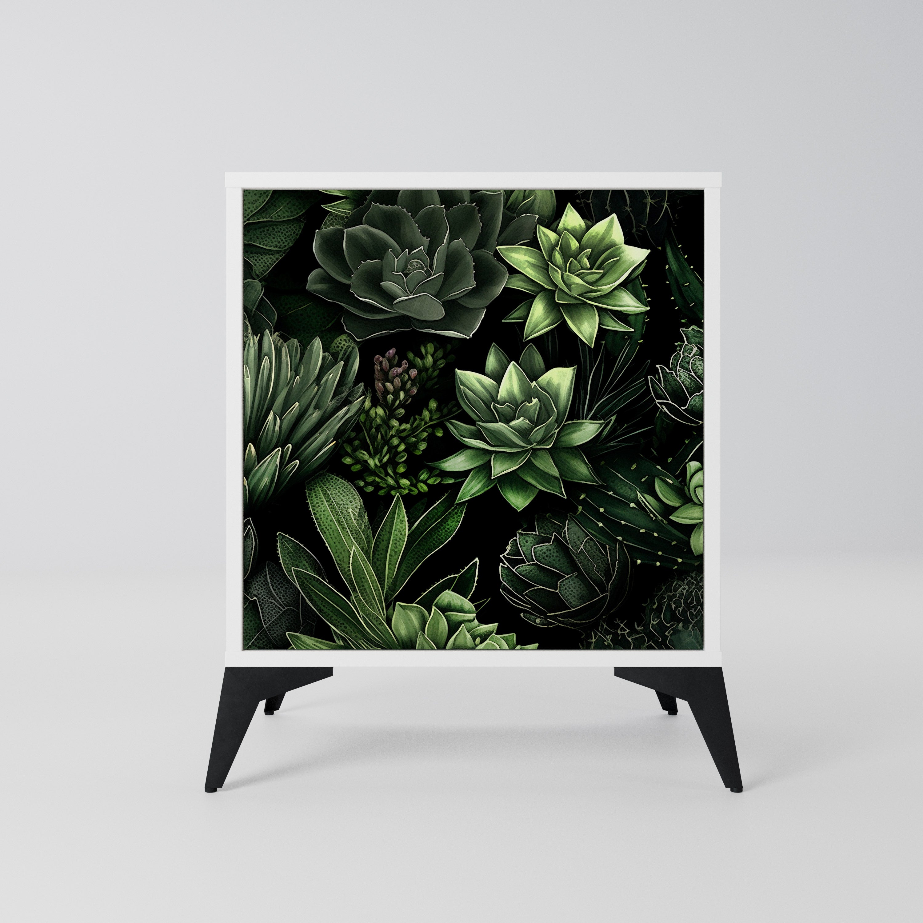 SUCCULENT JUNGLE Komoda 1-drzwiowa korpus Biały