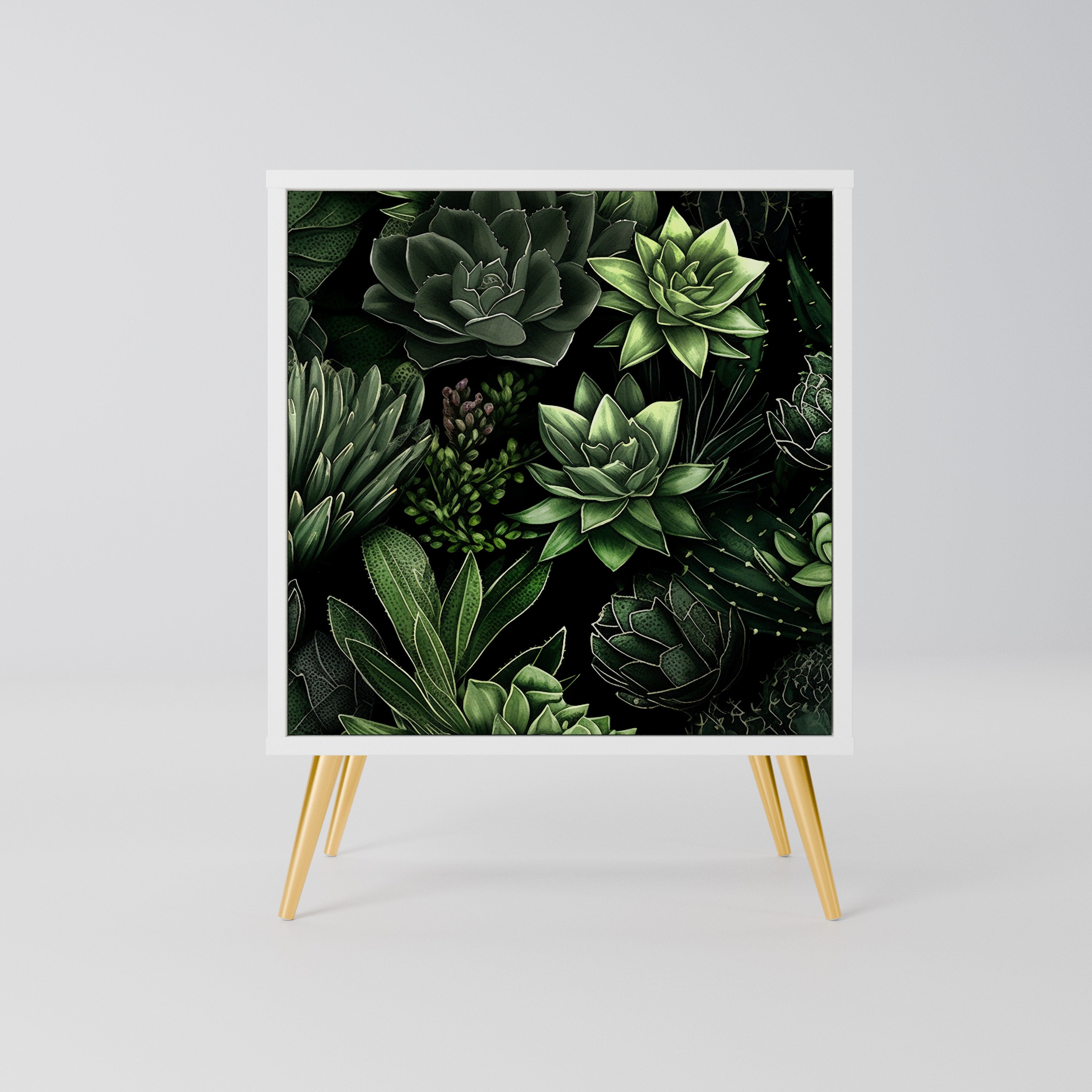 SUCCULENT JUNGLE Komoda 1-drzwiowa korpus Biały