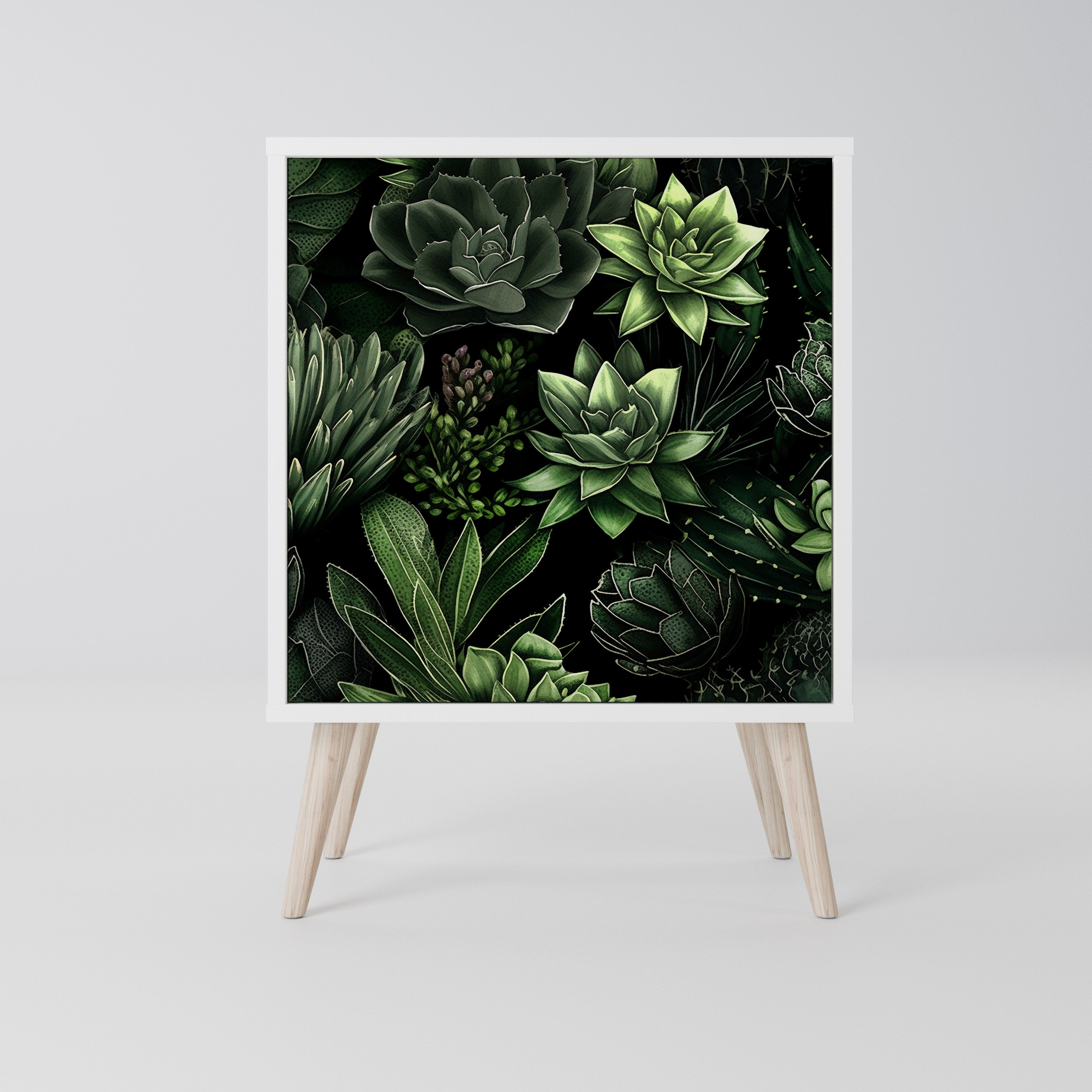 SUCCULENT JUNGLE Komoda 1-drzwiowa korpus Biały
