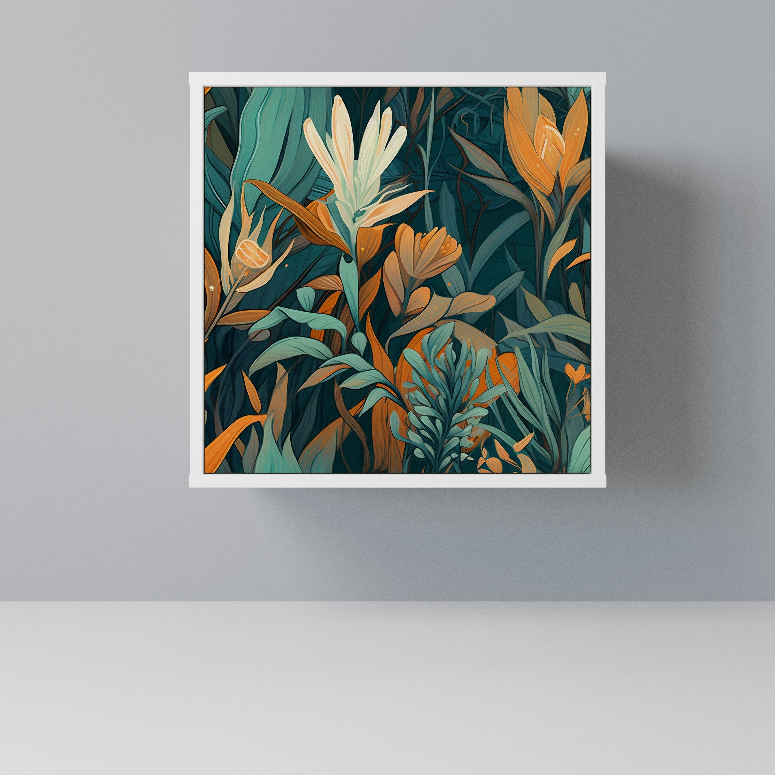 FLORAL SERENITY Komoda 1-drzwiowa korpus Biały