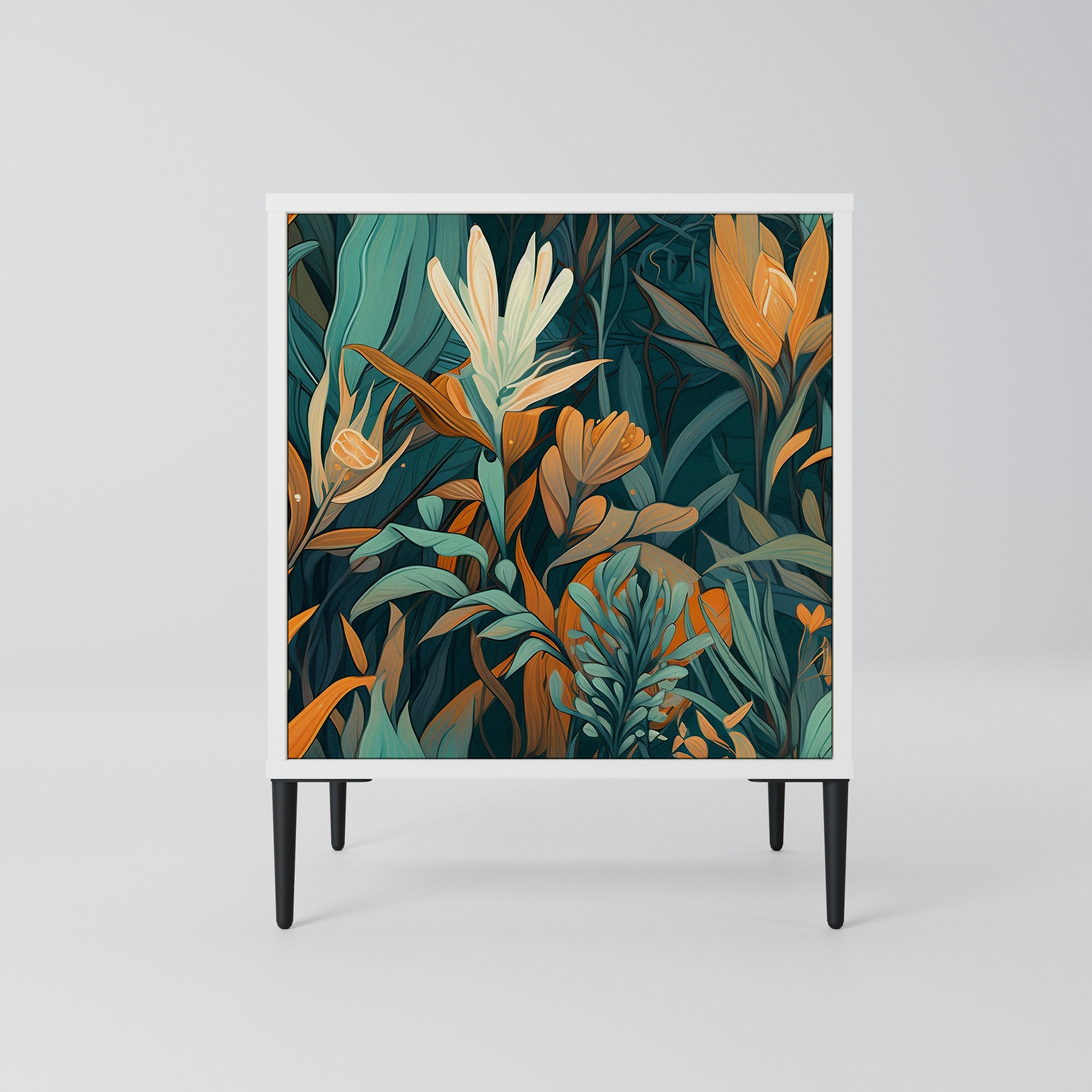 FLORAL SERENITY Komoda 1-drzwiowa korpus Biały