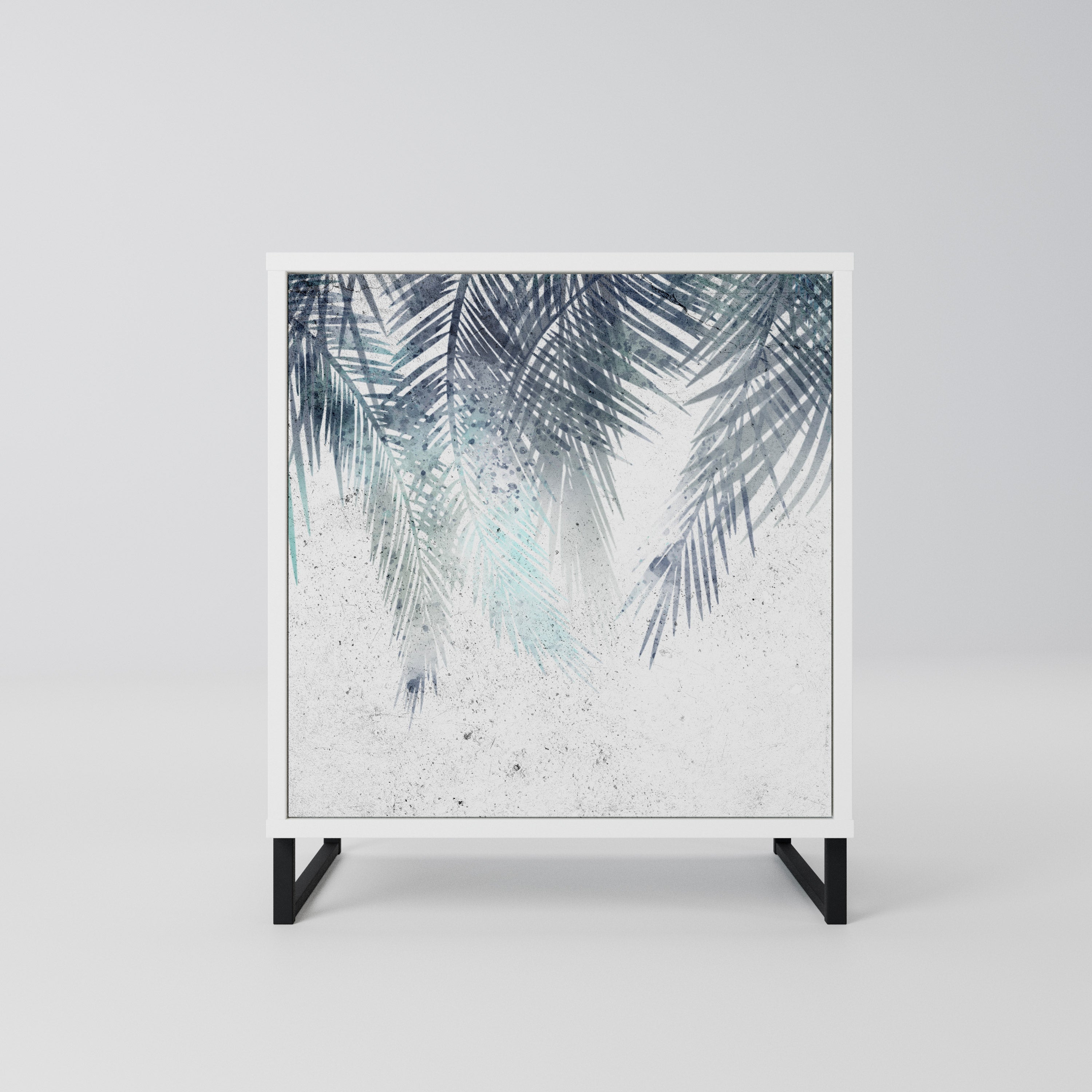 PALM VEIL Komoda 1-drzwiowa korpus Biały