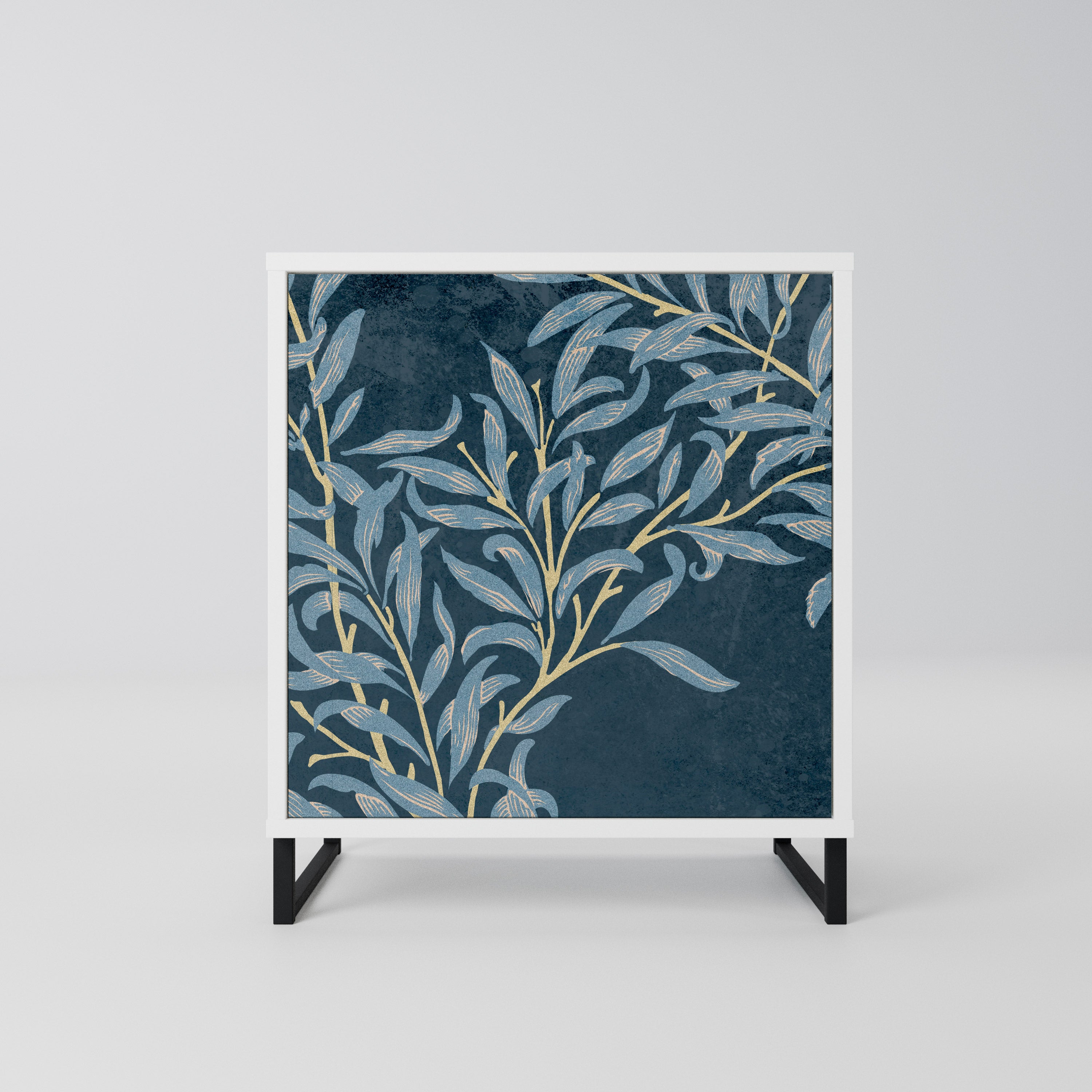BLUE LEAVES Komoda 1-drzwiowa korpus Biały