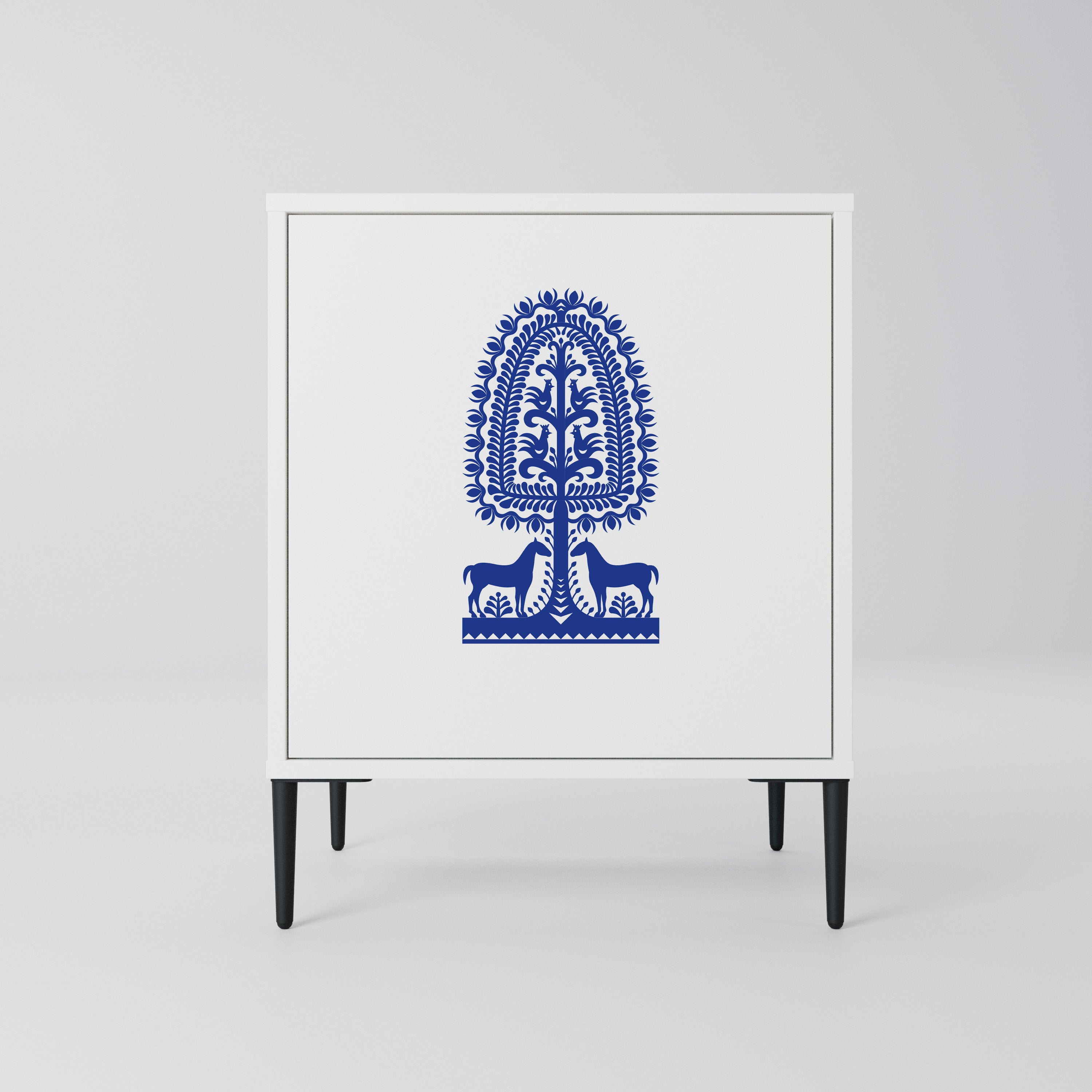 POLISH FOLK ART Komoda 1-drzwiowa korpus Biały