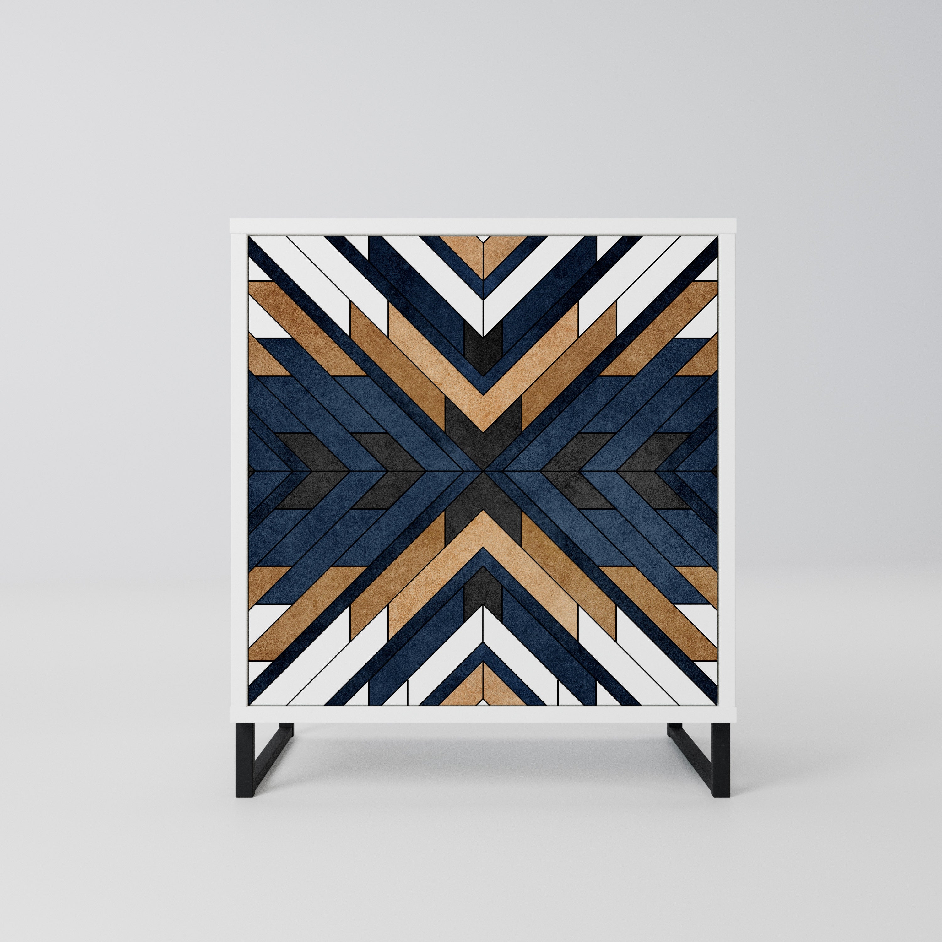 ARTFUL GEOMETRY Komoda 1-drzwiowa korpus Biały