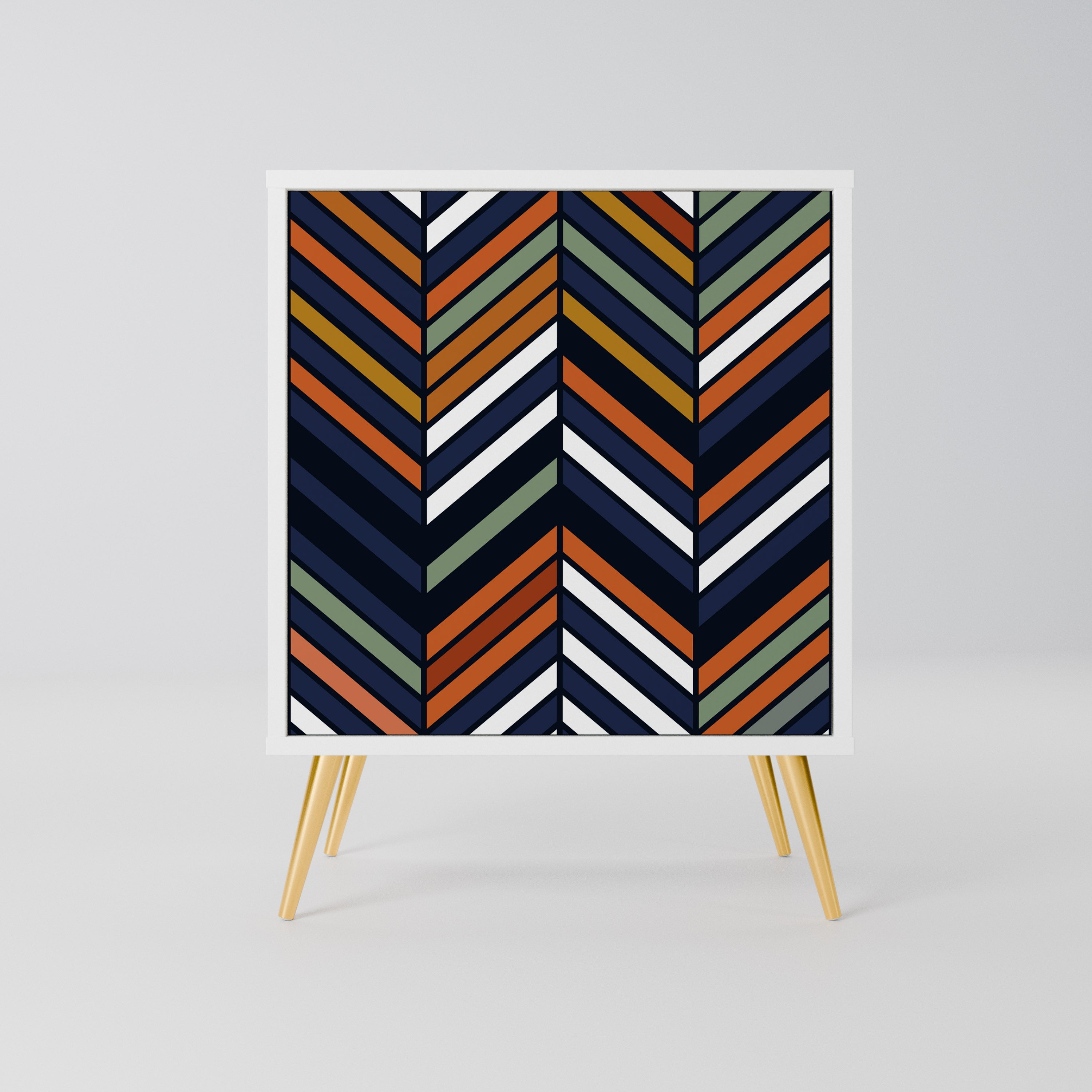 VIBRANT PATCHWORK Komoda 1-drzwiowa korpus Biały