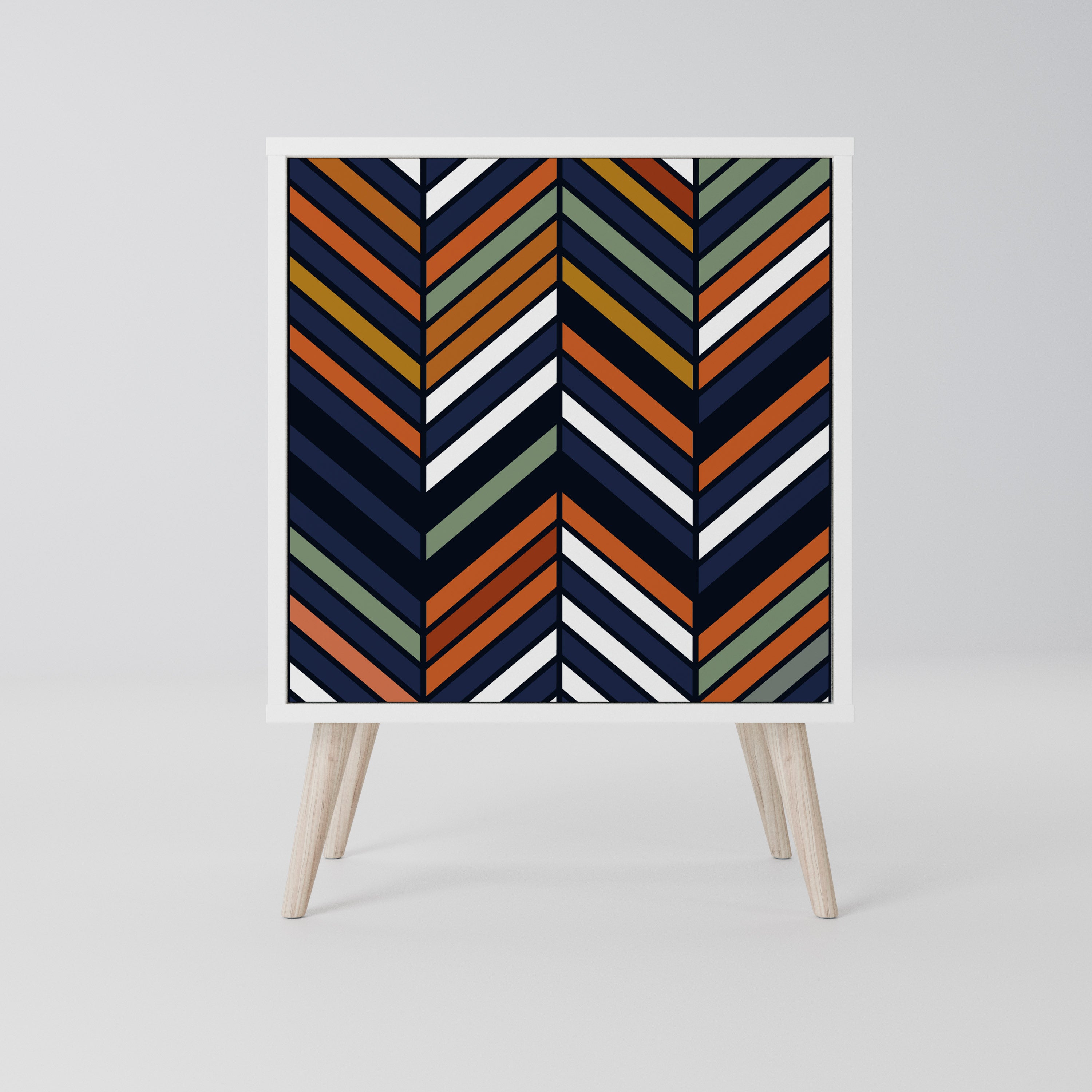 VIBRANT PATCHWORK Komoda 1-drzwiowa korpus Biały