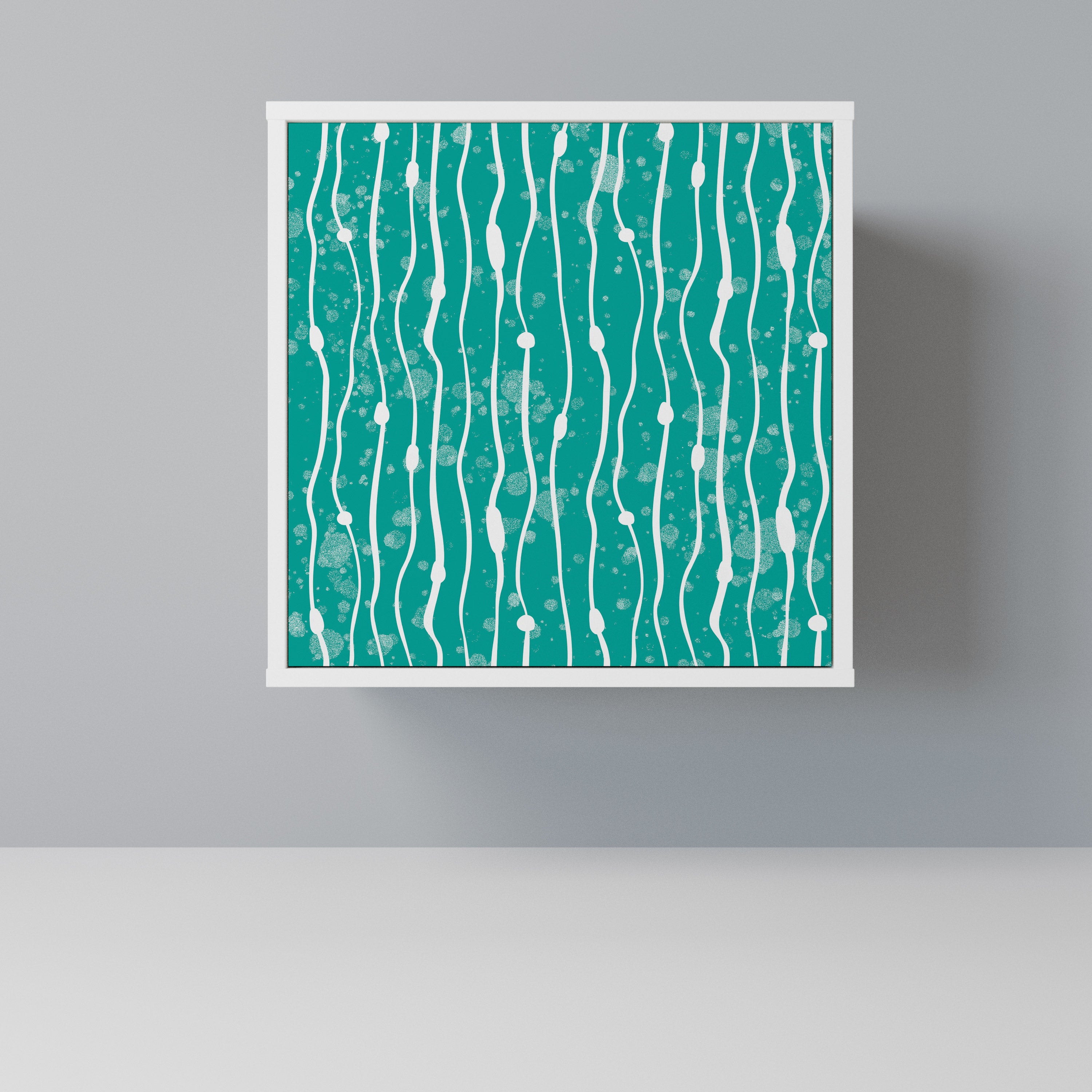 TURQUOISE RAIN Komoda 1-drzwiowa korpus Biały